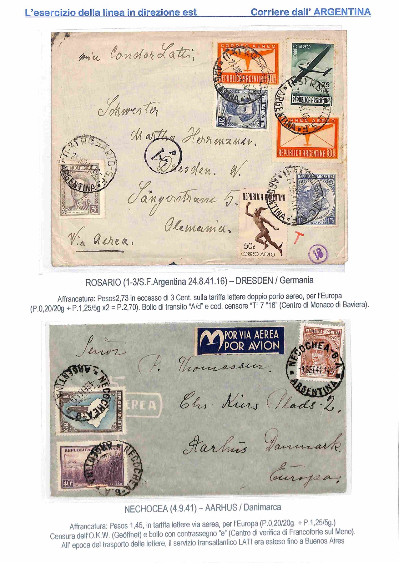 Argentina / Aerogrammi