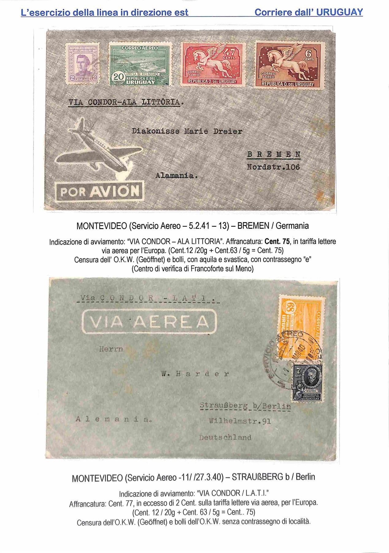 Uruguay / Aerogrammi