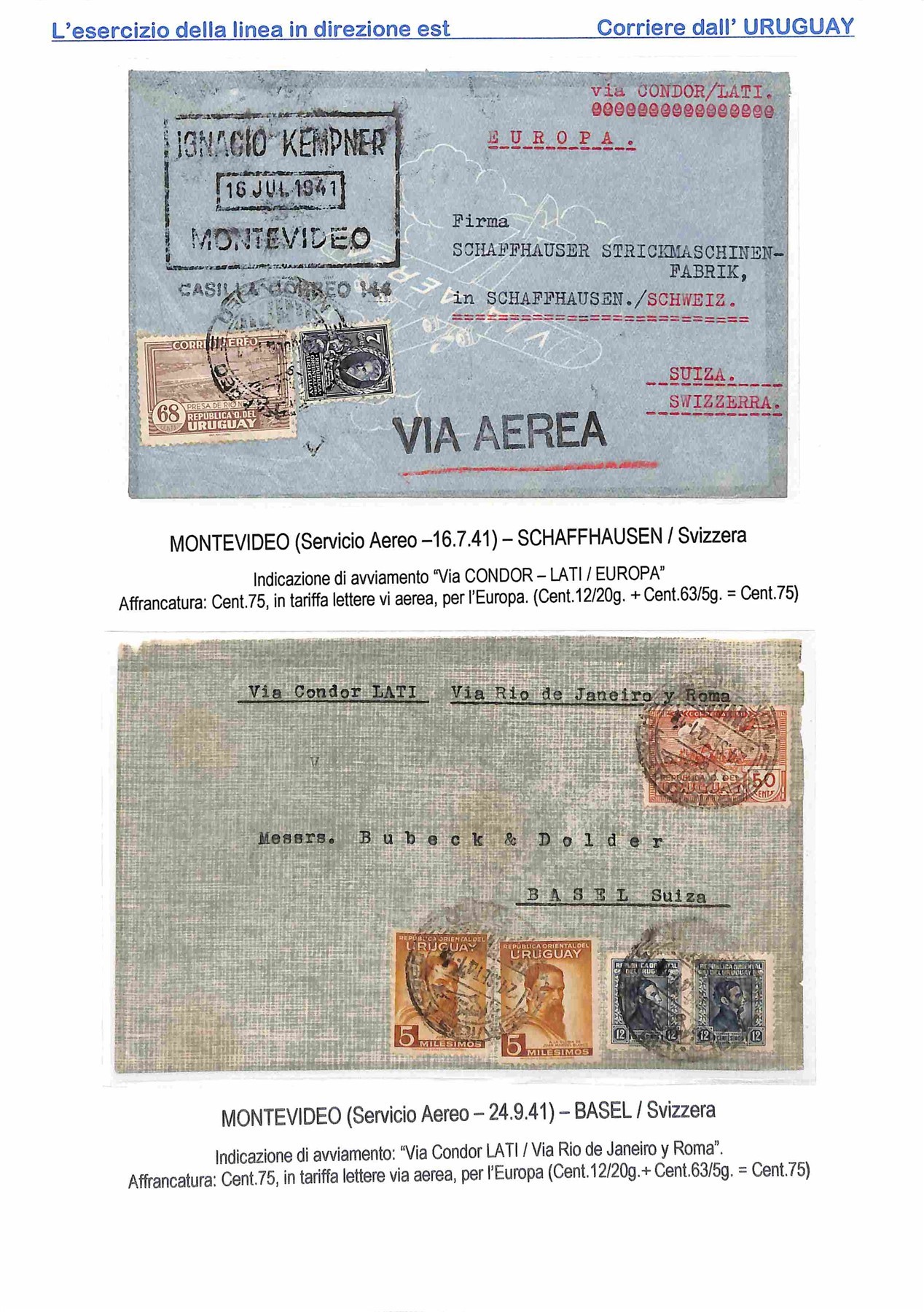 Uruguay / Aerogrammi