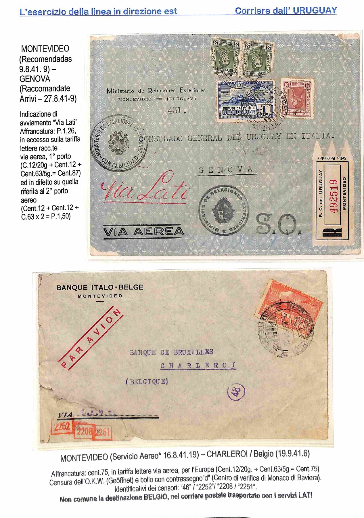 Uruguay / Aerogrammi