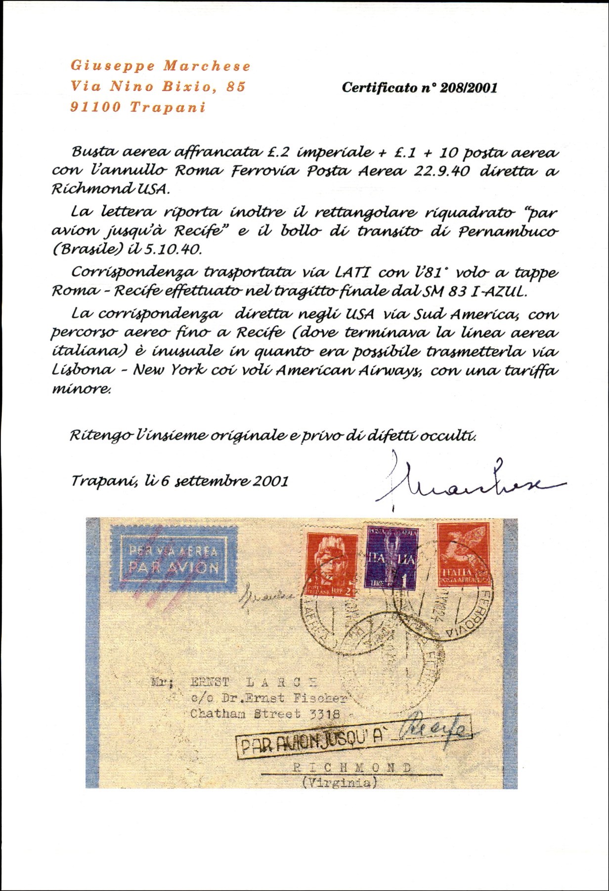 Italia / Regno / Vittorio Emanuele III / Aerogrammi