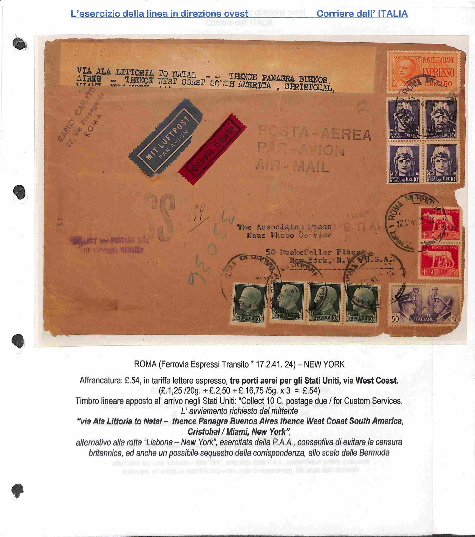Italia / Regno / Vittorio Emanuele III / Aerogrammi
