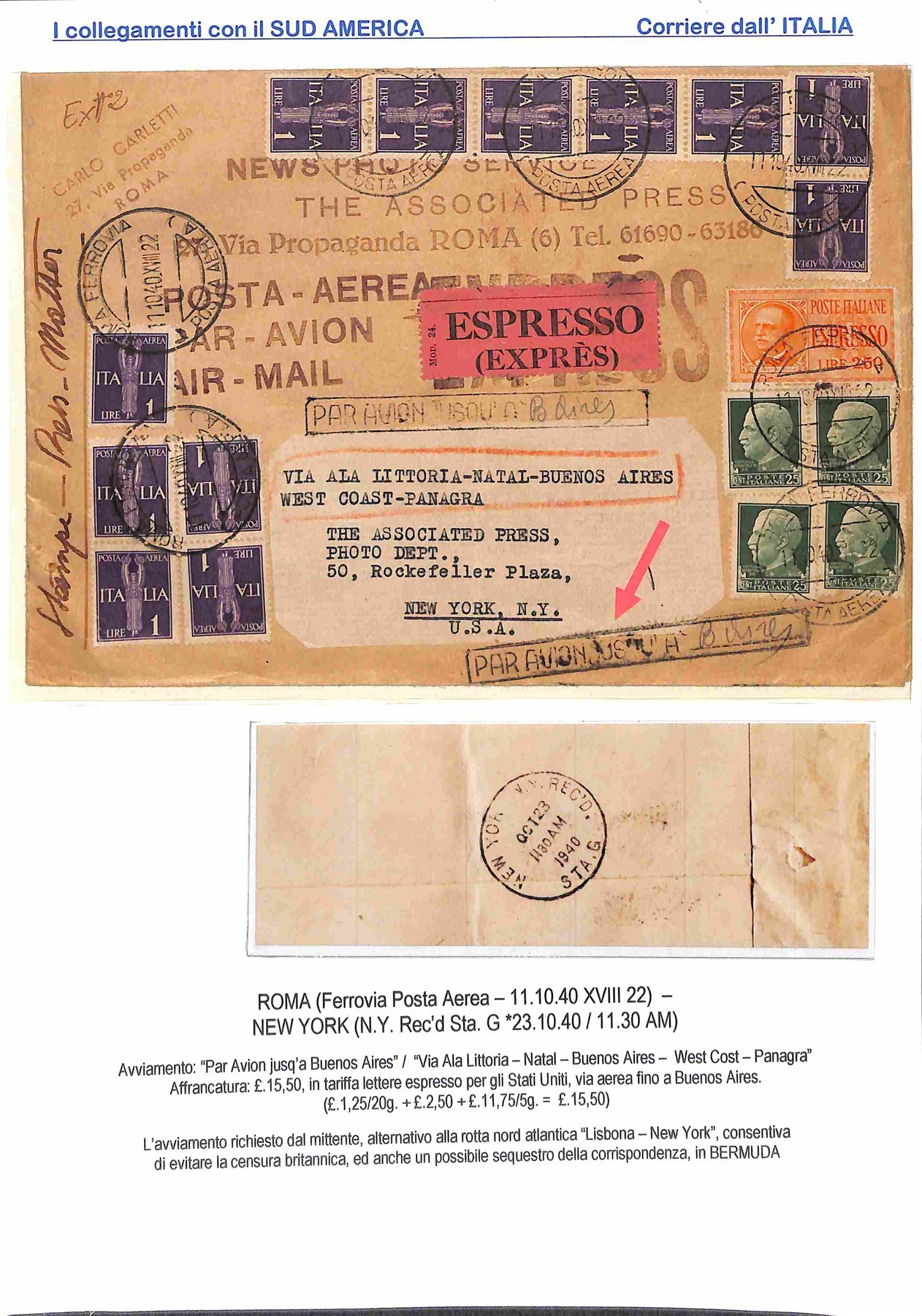 Italia / Regno / Vittorio Emanuele III / Aerogrammi