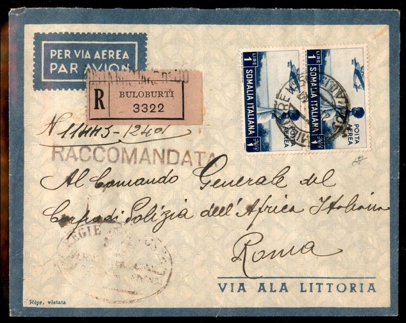 ITALIA / Colonie / Somalia / Posta militare