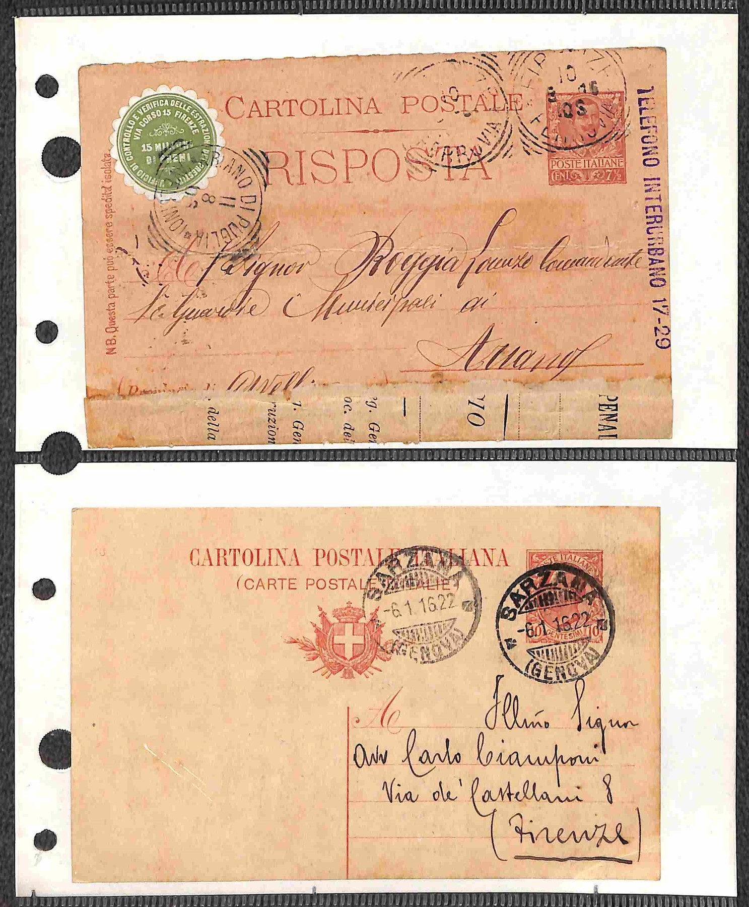 Italia / Regno / Posta Ordinaria