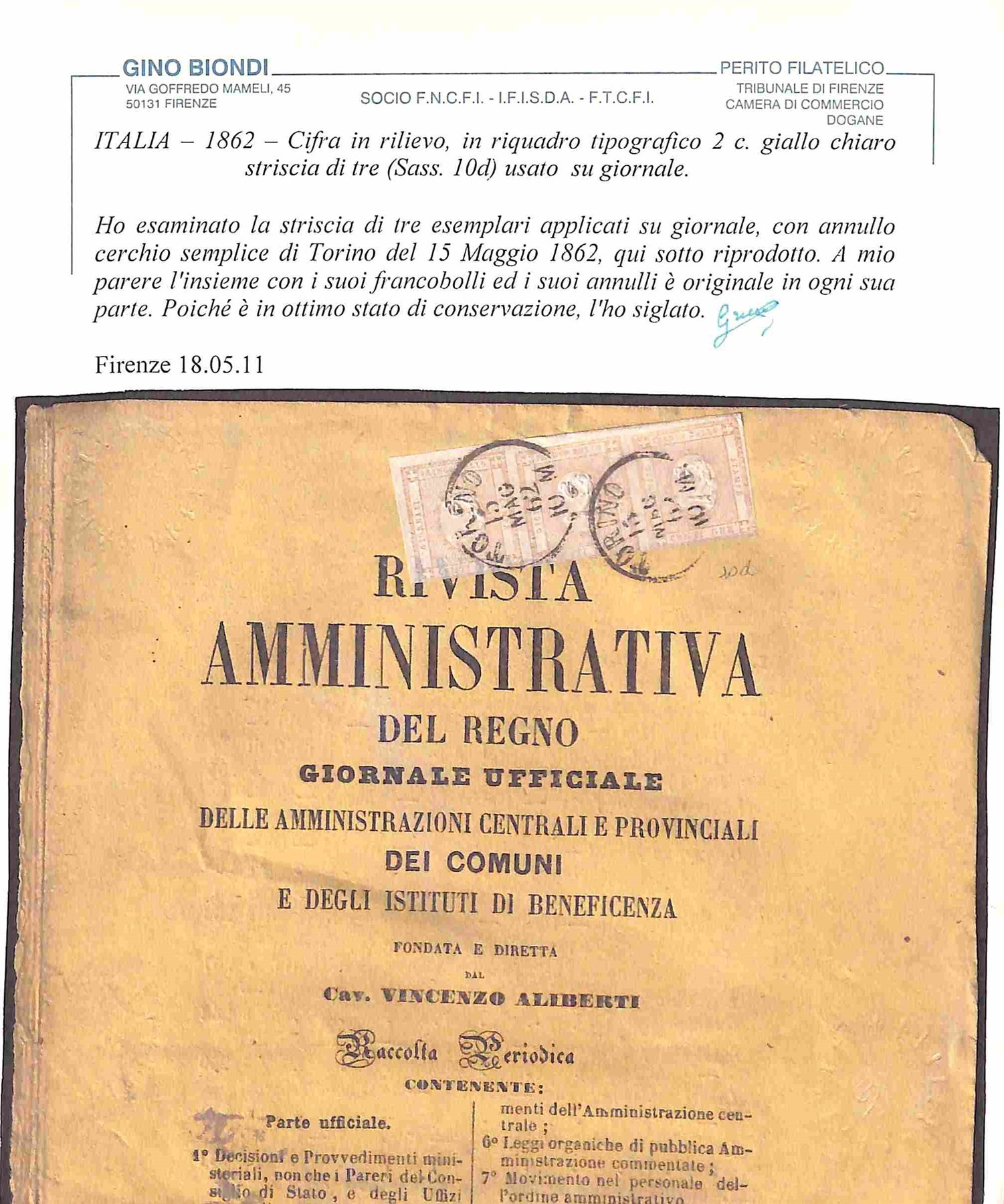 Italia / Regno / Vittorio Emanuele II / Posta Ordinaria
