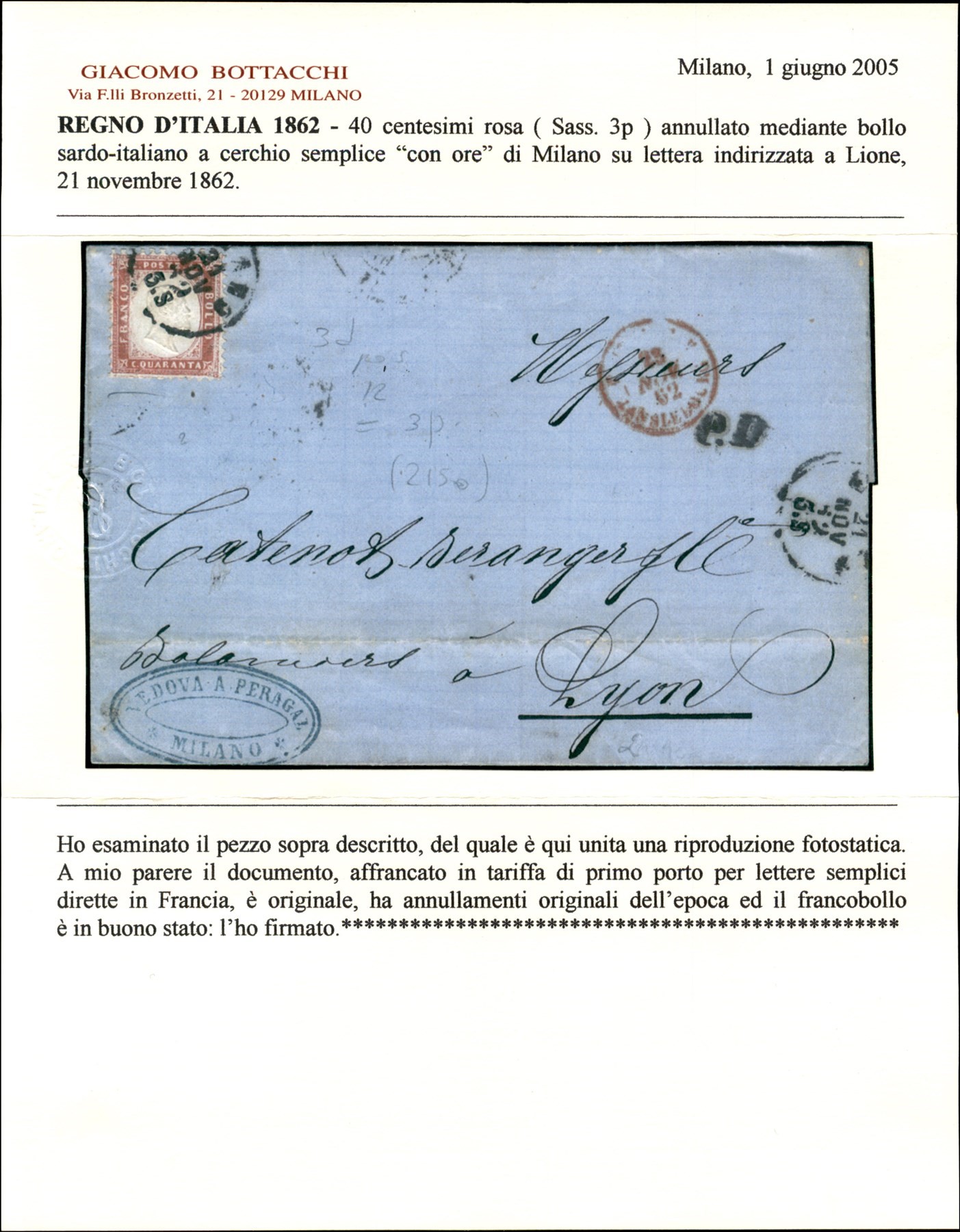 ITALIA / Regno / Vittorio Emanuele II / Posta ordinaria