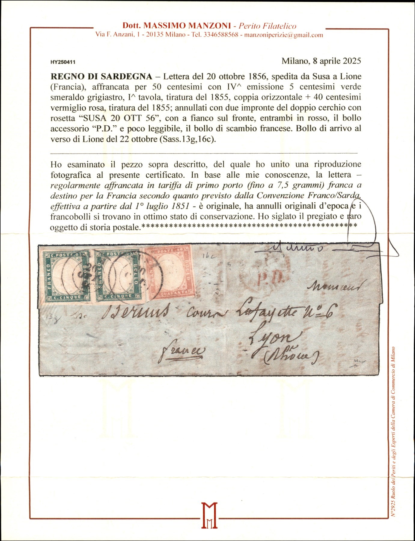 Italia / Antichi Stati Italiani / Sardegna / Posta Ordinaria
