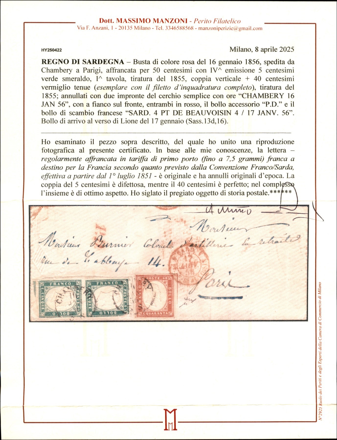 Italia / Antichi Stati Italiani / Sardegna / Posta Ordinaria