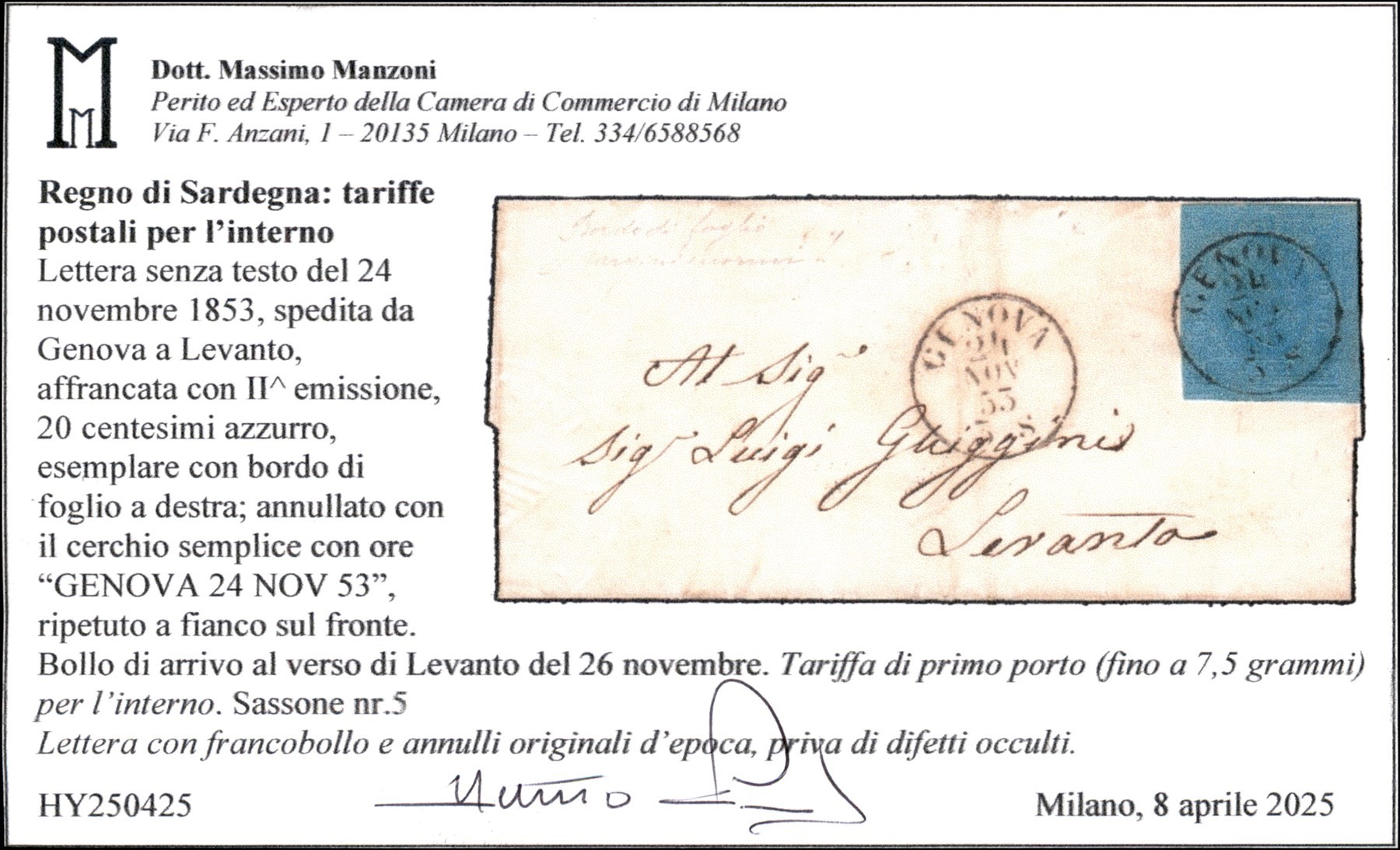 Italia / Antichi Stati Italiani / Sardegna / Posta Ordinaria