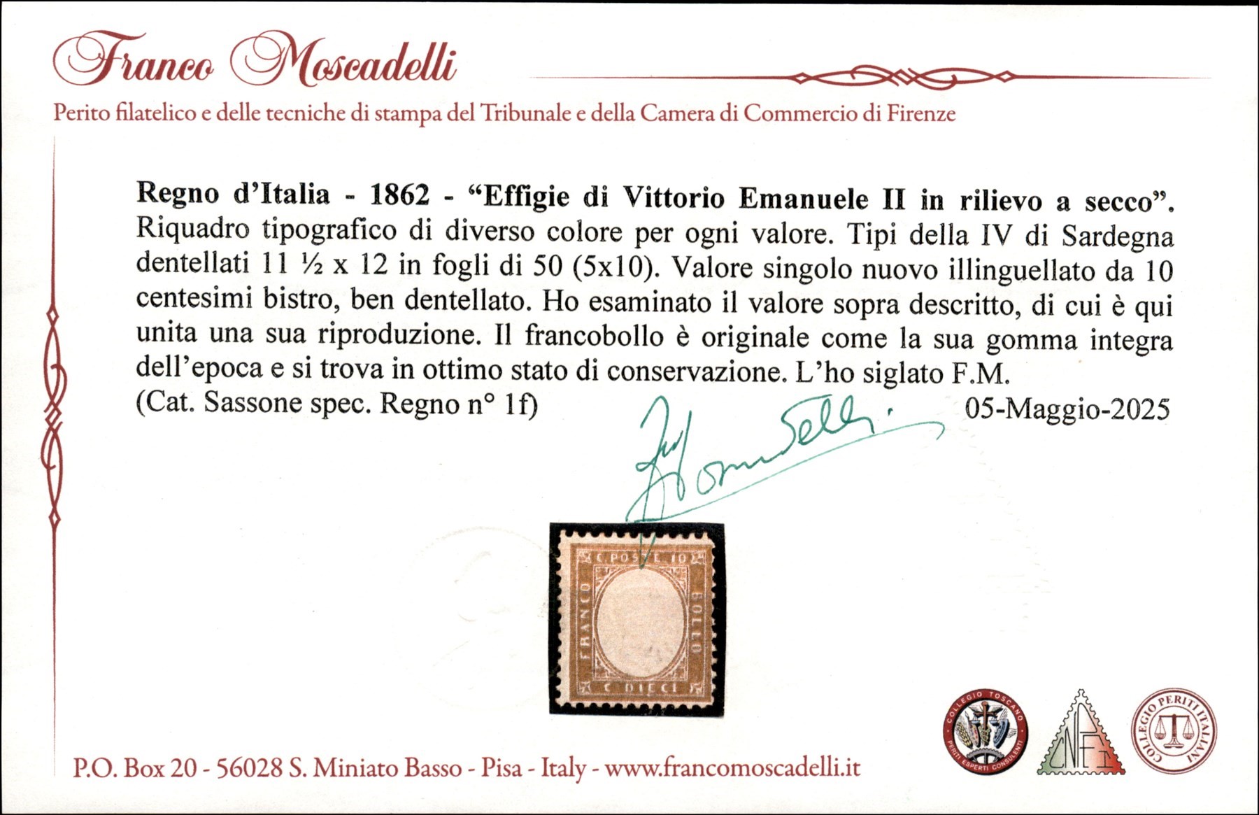 Italia / Regno / Vittorio Emanuele II / Posta Ordinaria