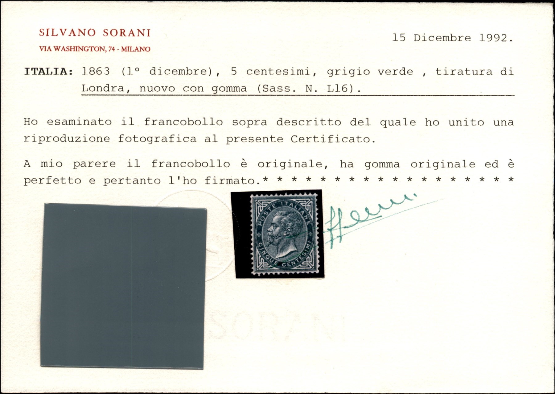 Italia / Regno / Vittorio Emanuele II / Posta Ordinaria