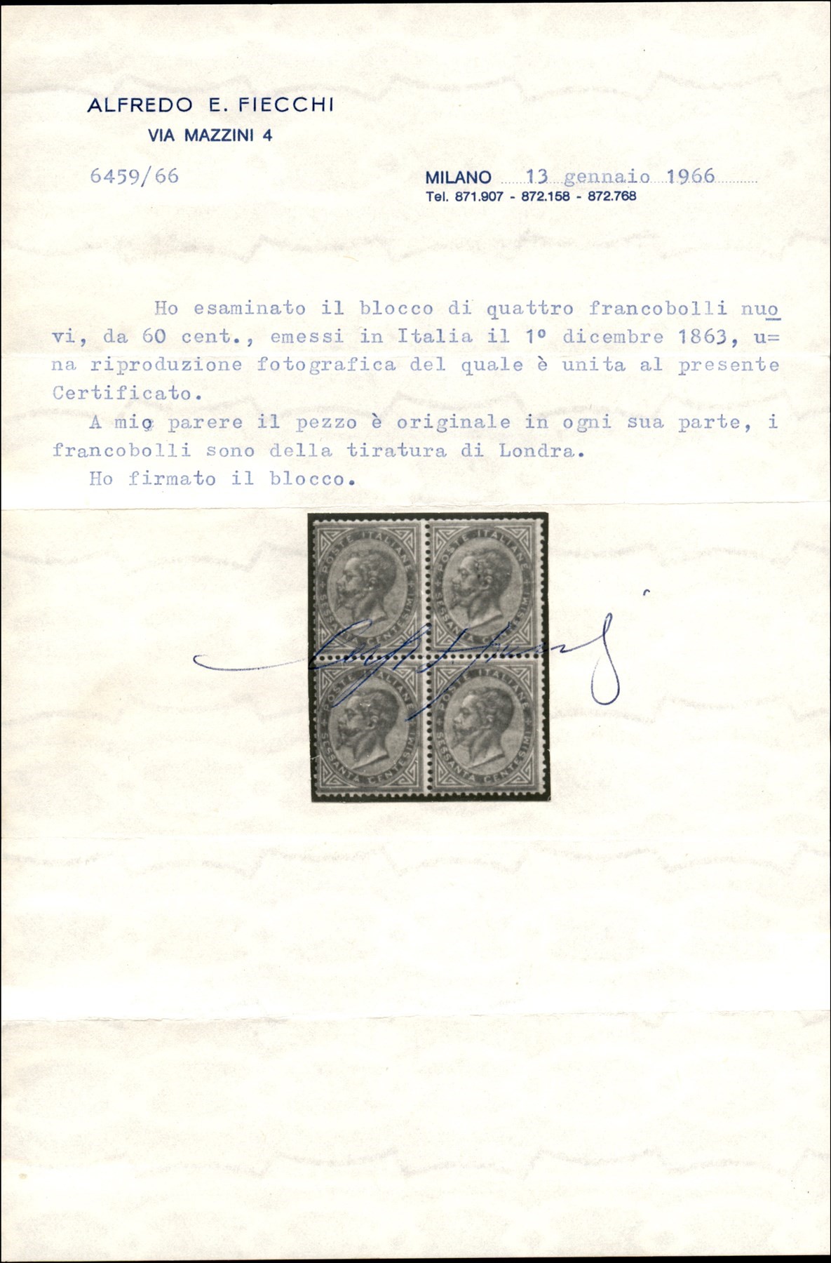 Italia / Regno / Vittorio Emanuele II / Posta Ordinaria