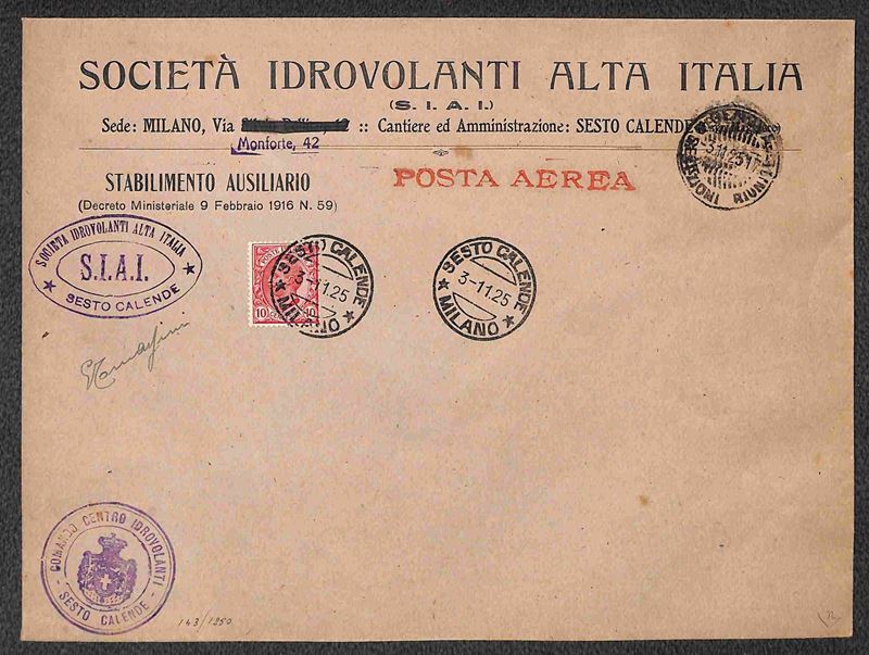 Italia / Regno / Vittorio Emanuele III / Posta Aerea