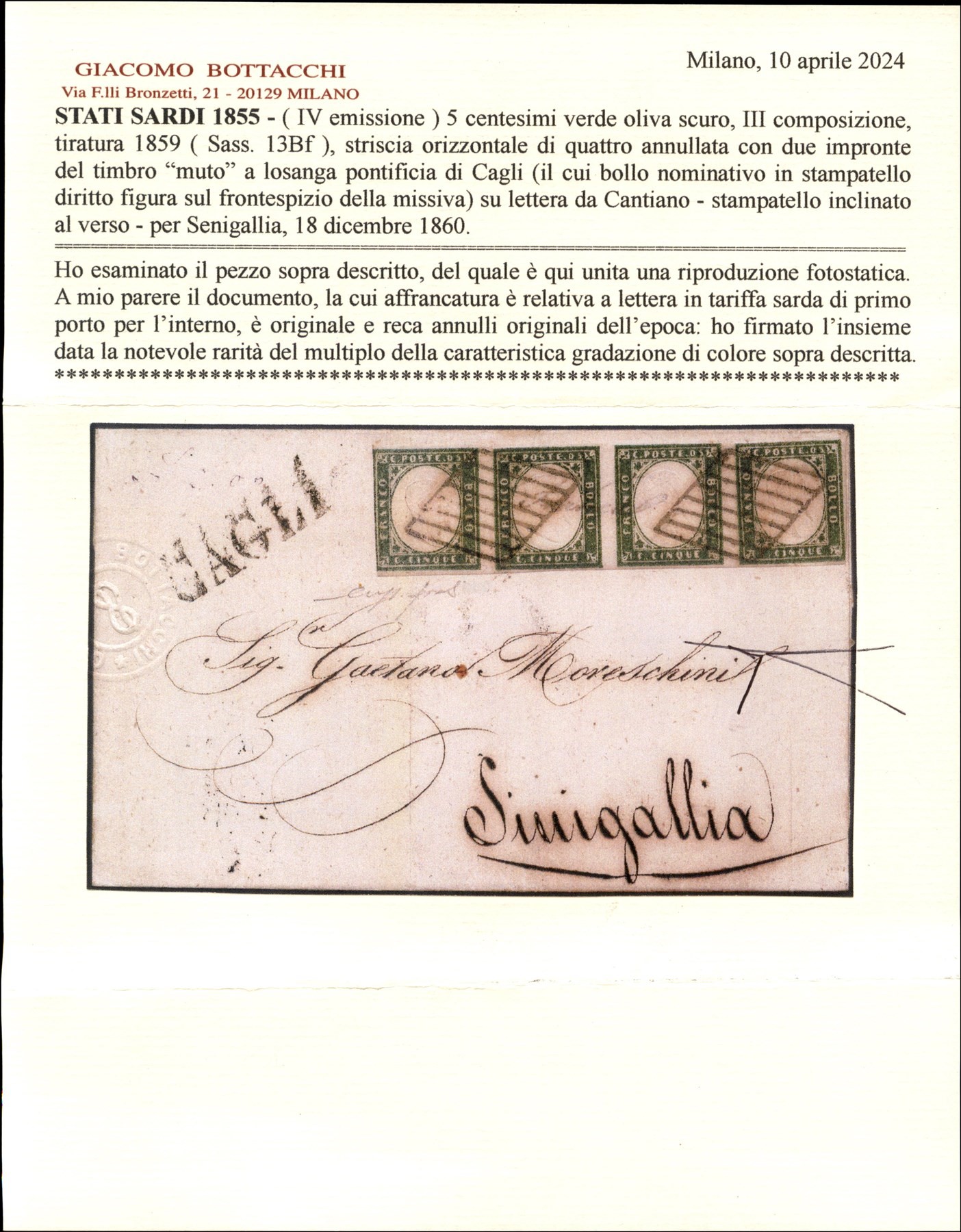 Italia / Antichi Stati Italiani / Sardegna / Posta Ordinaria