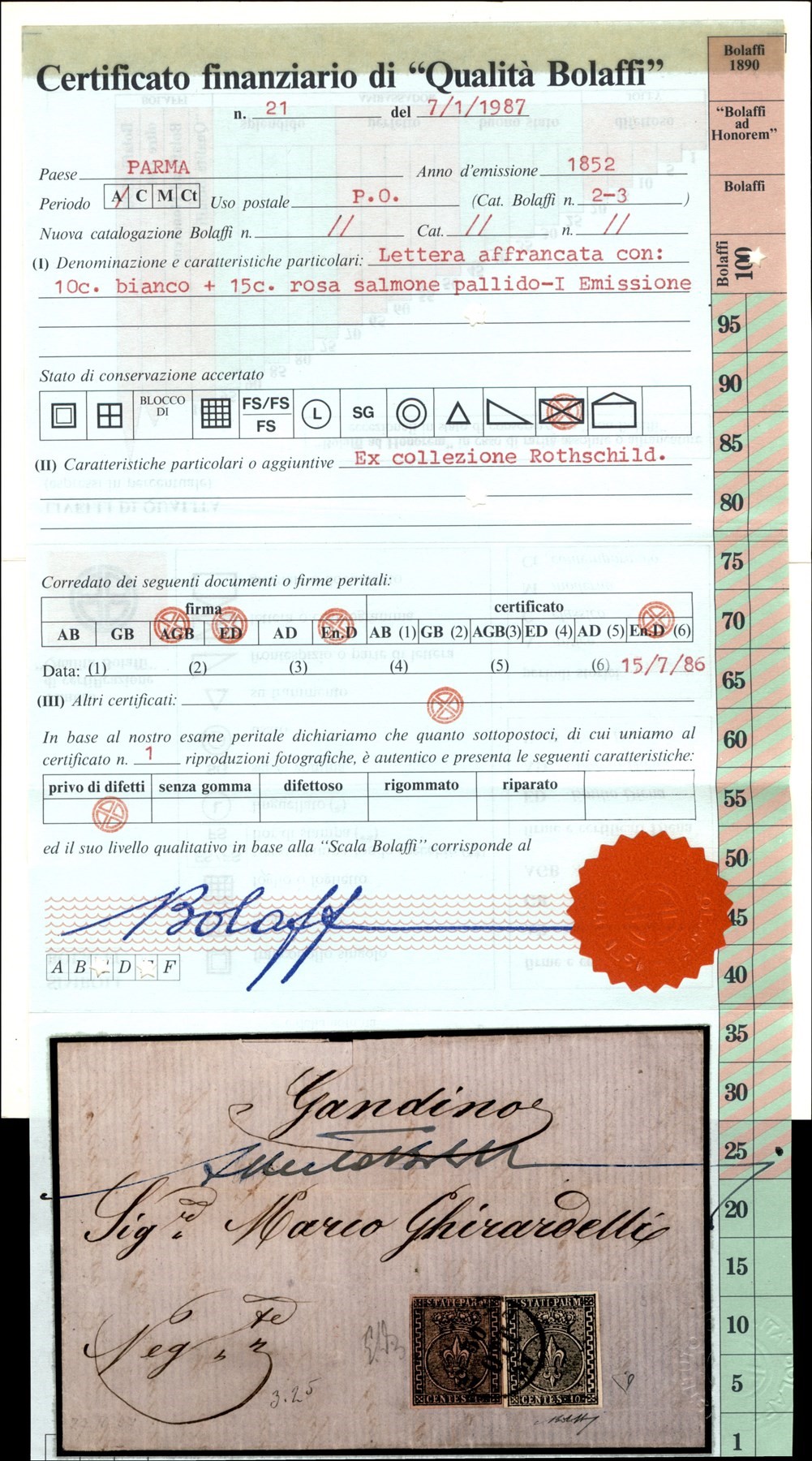 ITALIA / Antichi Stati Italiani / Parma / Posta ordinaria