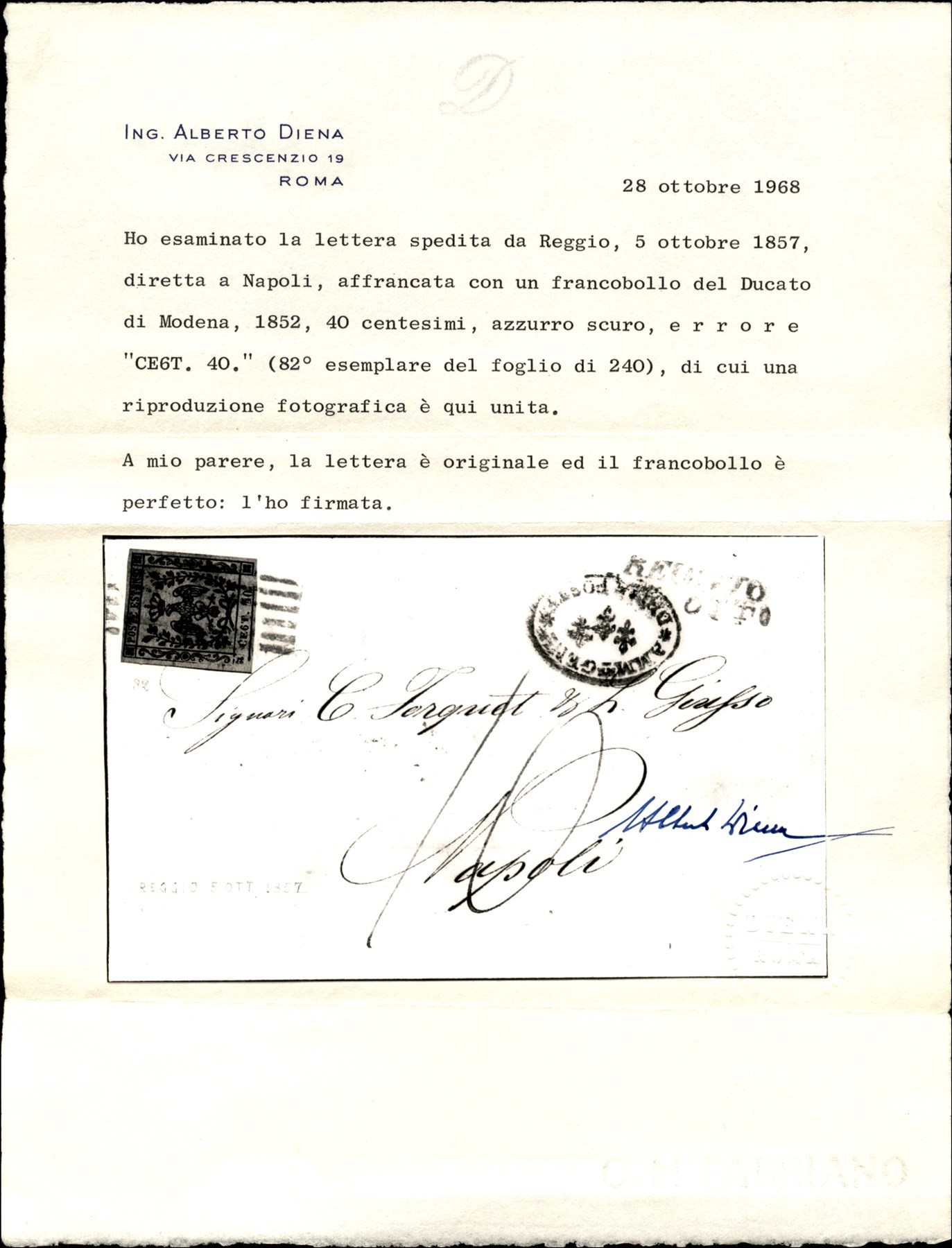 ITALIA / Antichi Stati Italiani / Modena / Posta ordinaria