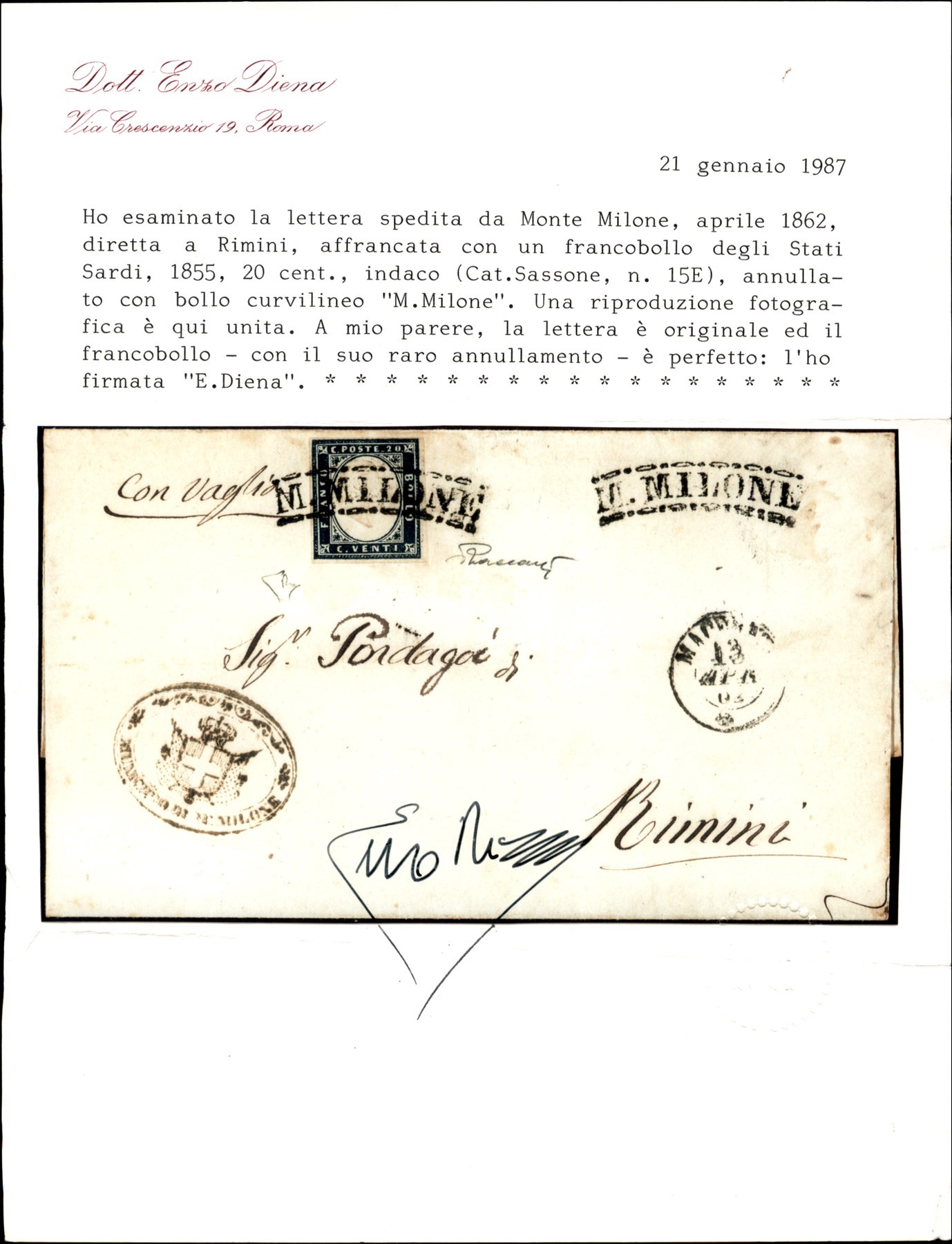 ITALIA / Antichi Stati Italiani / Sardegna / Posta ordinaria