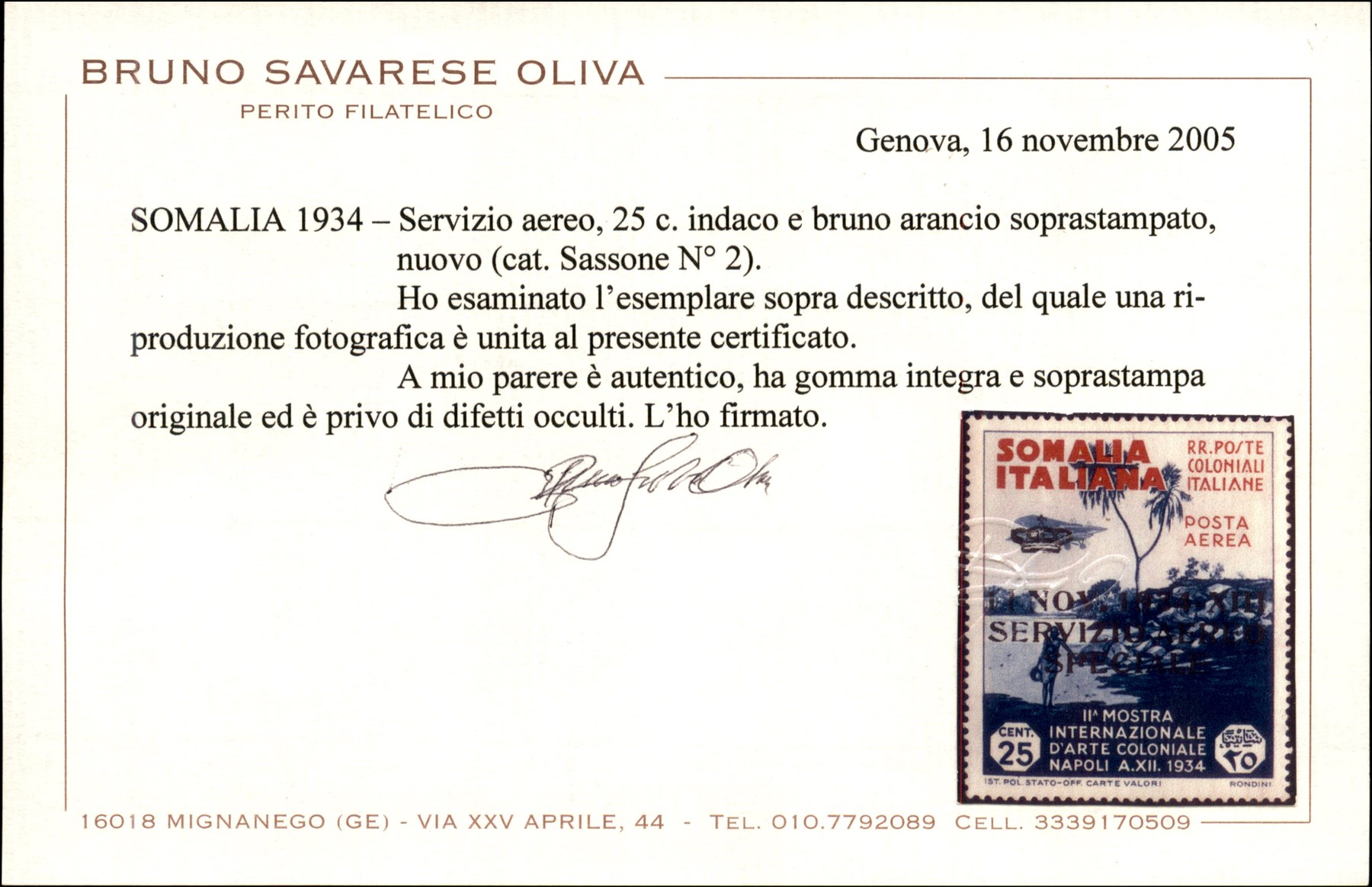 Italia / Colonie / Somalia / Posta Aerea