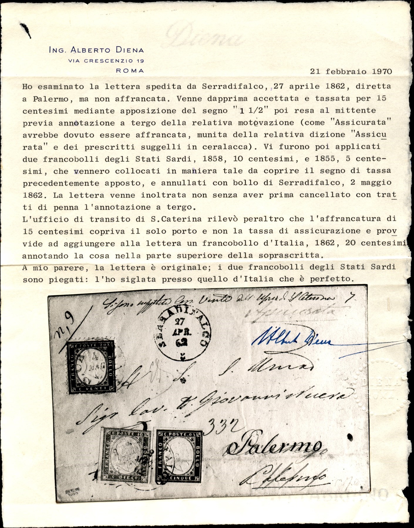 ITALIA / Antichi Stati Italiani / Sardegna / Posta ordinaria