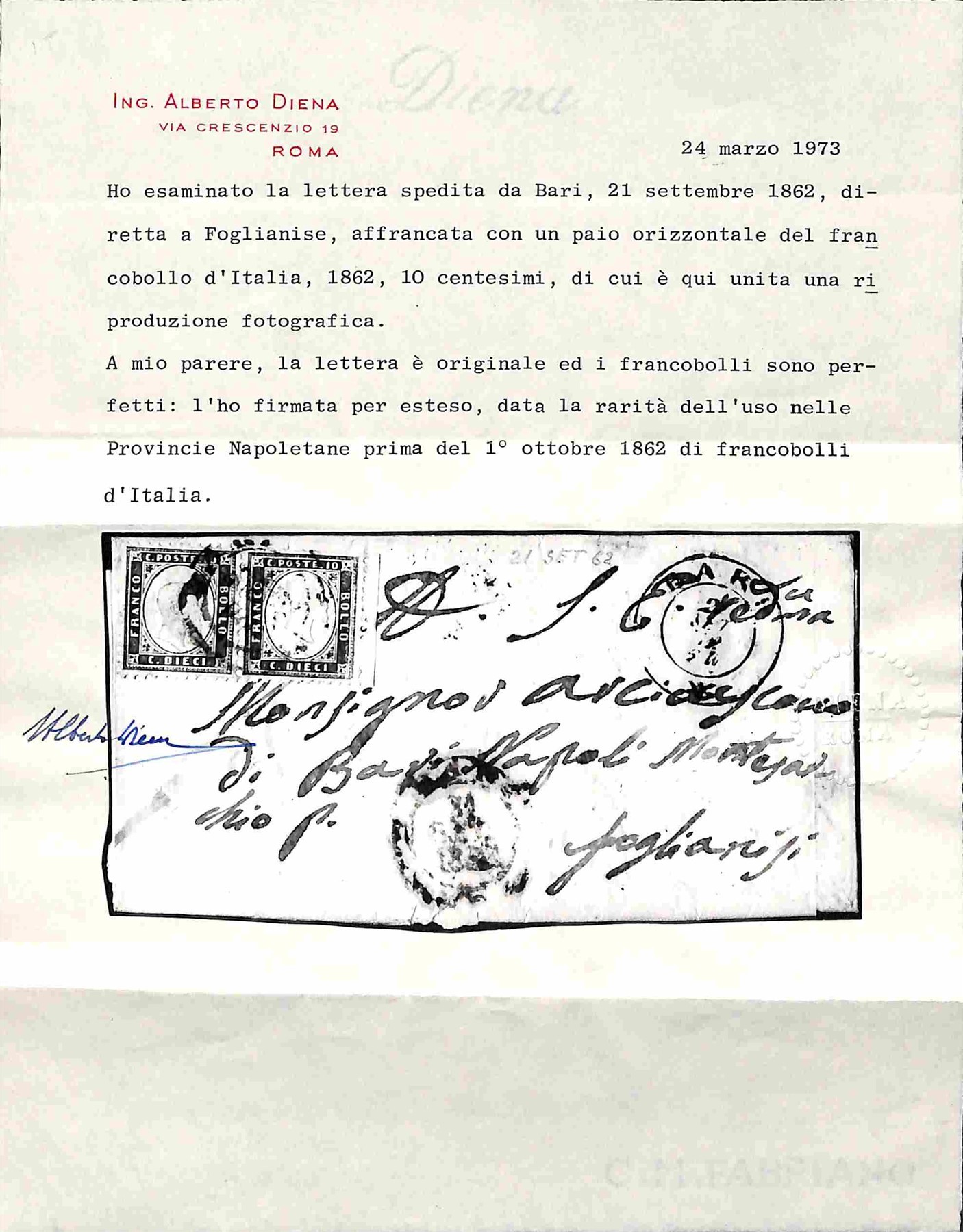 ITALIA / Regno / Vittorio Emanuele II / Posta ordinaria