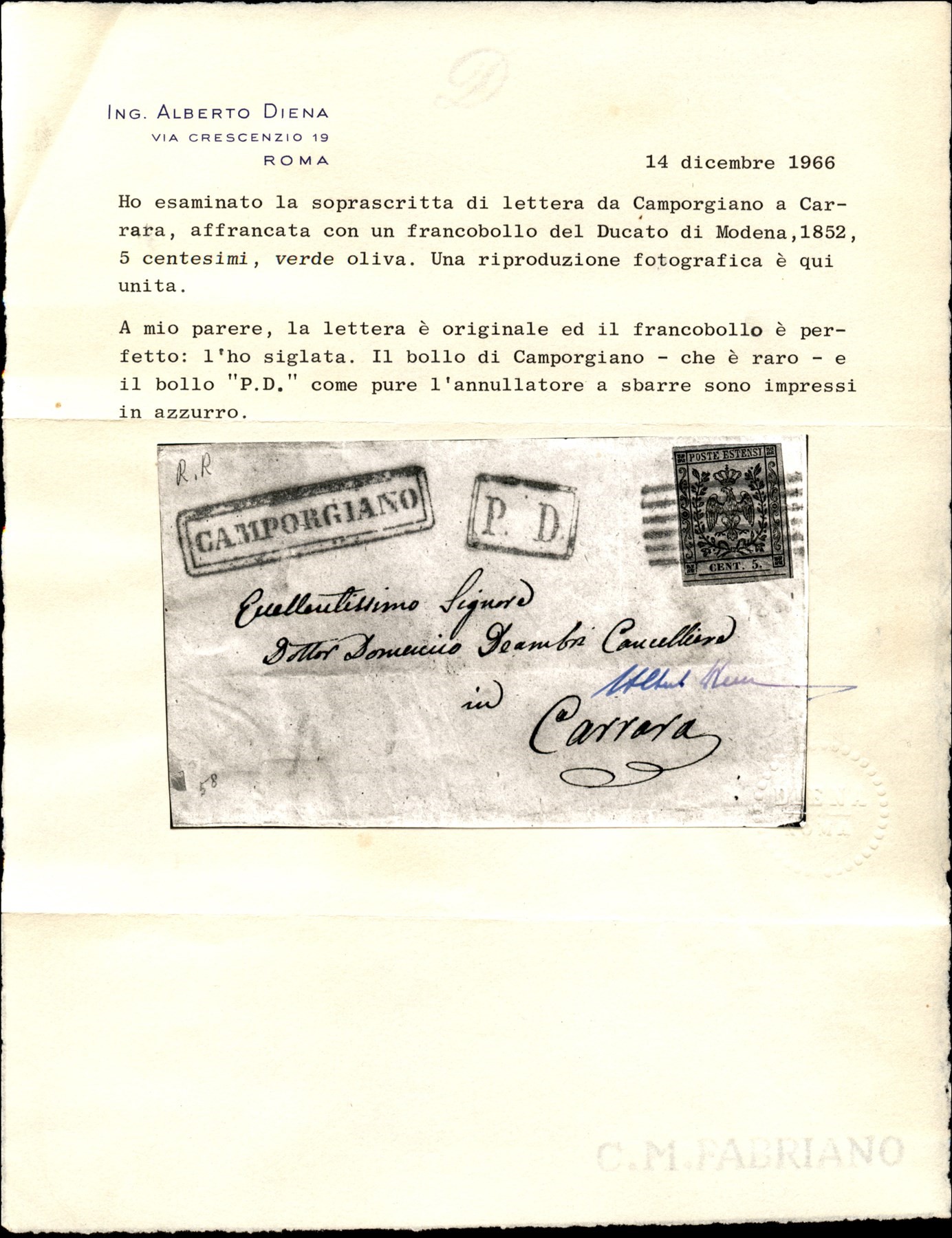 ITALIA / Antichi Stati Italiani / Modena / Posta ordinaria