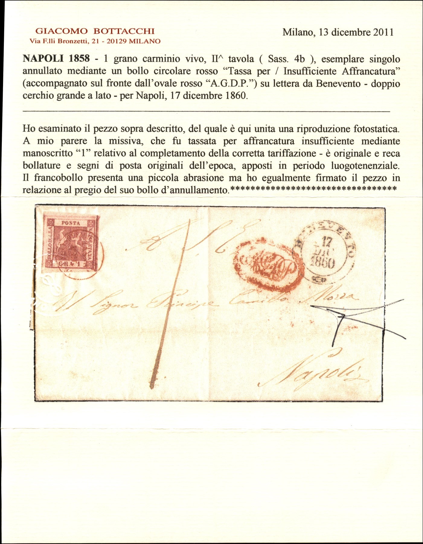 ITALIA / Antichi Stati Italiani / Napoli / Posta ordinaria