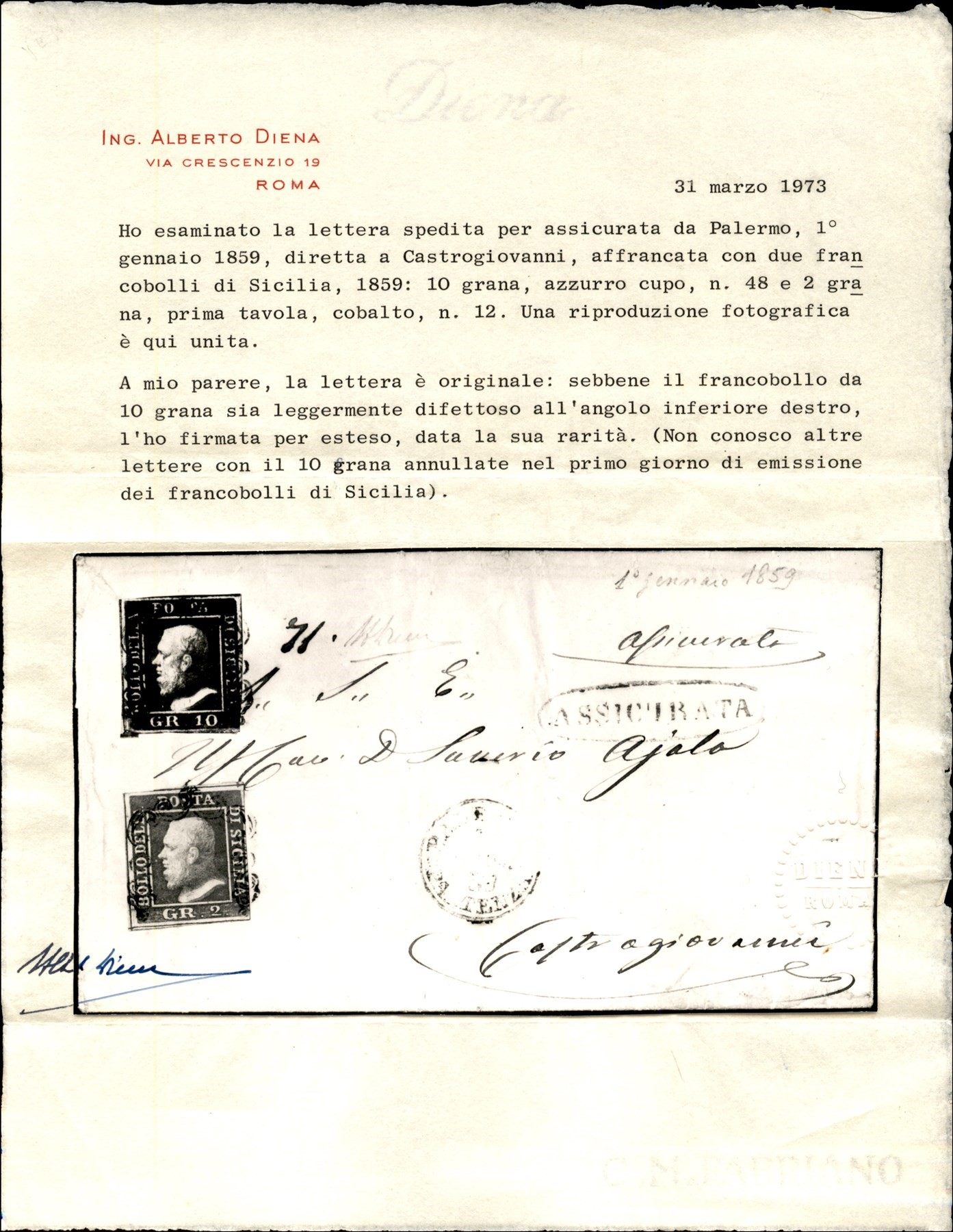 ITALIA / Antichi Stati Italiani / Sicilia / Posta ordinaria