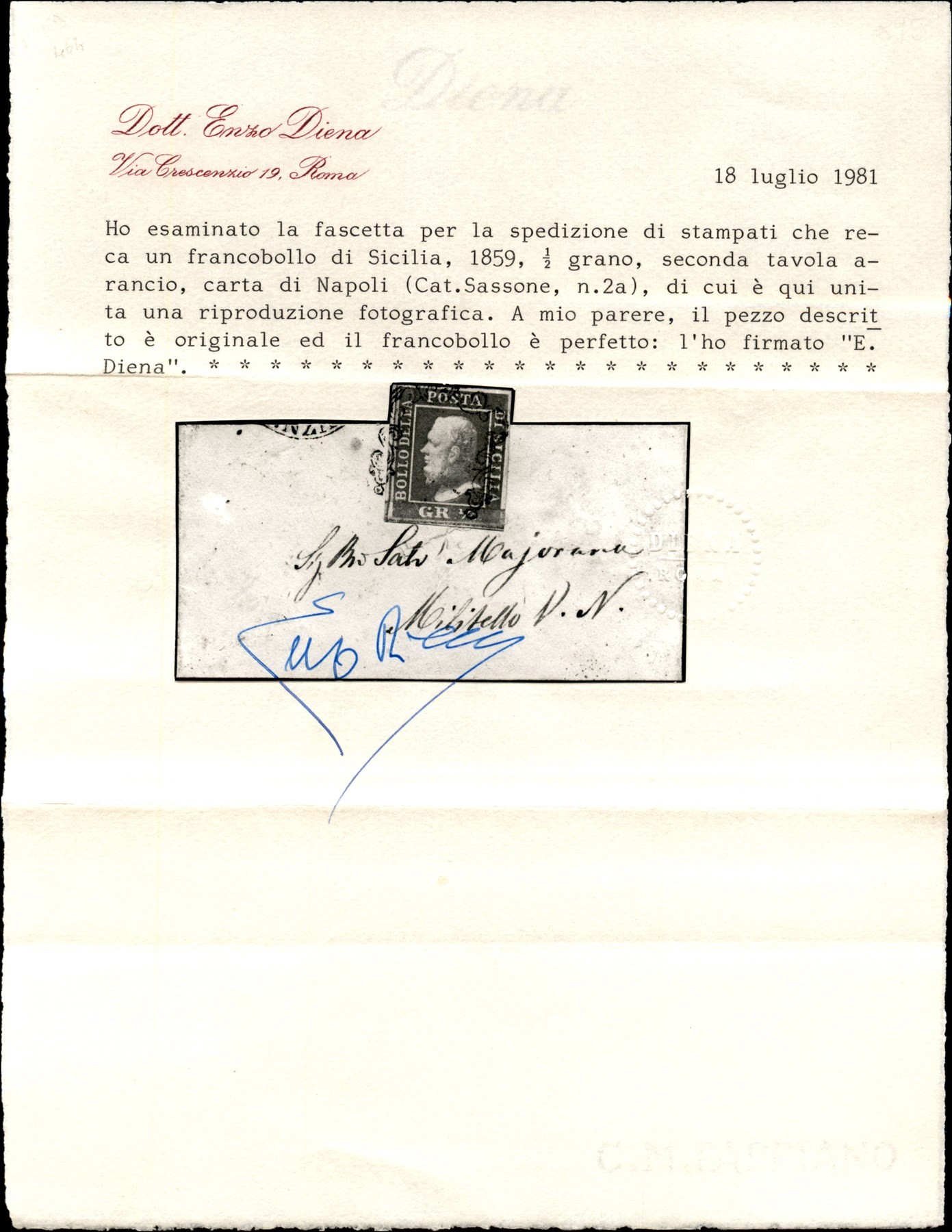 Italia / Antichi Stati Italiani / Sicilia / Posta Ordinaria