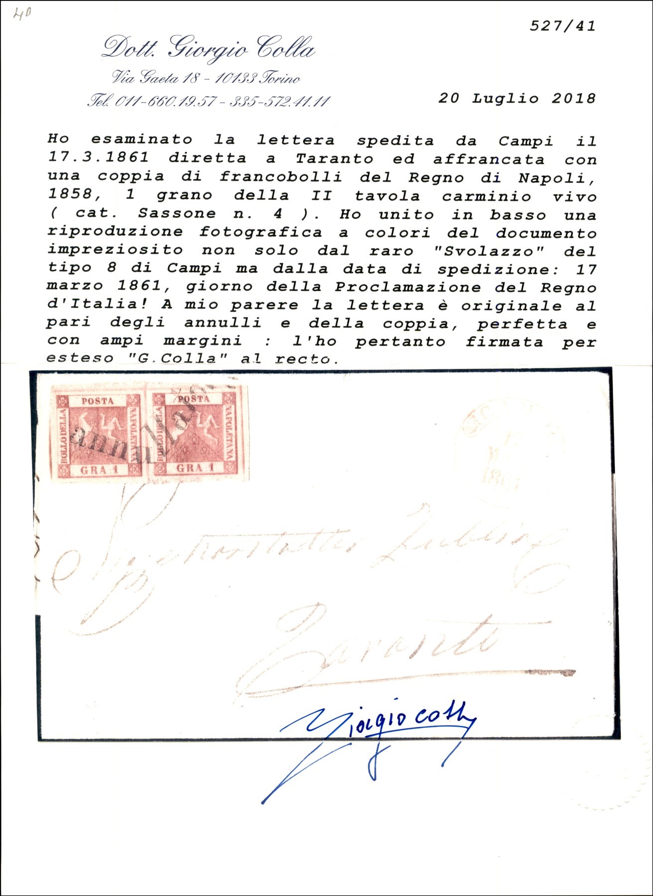 ITALIA / Antichi Stati Italiani / Napoli / Posta ordinaria