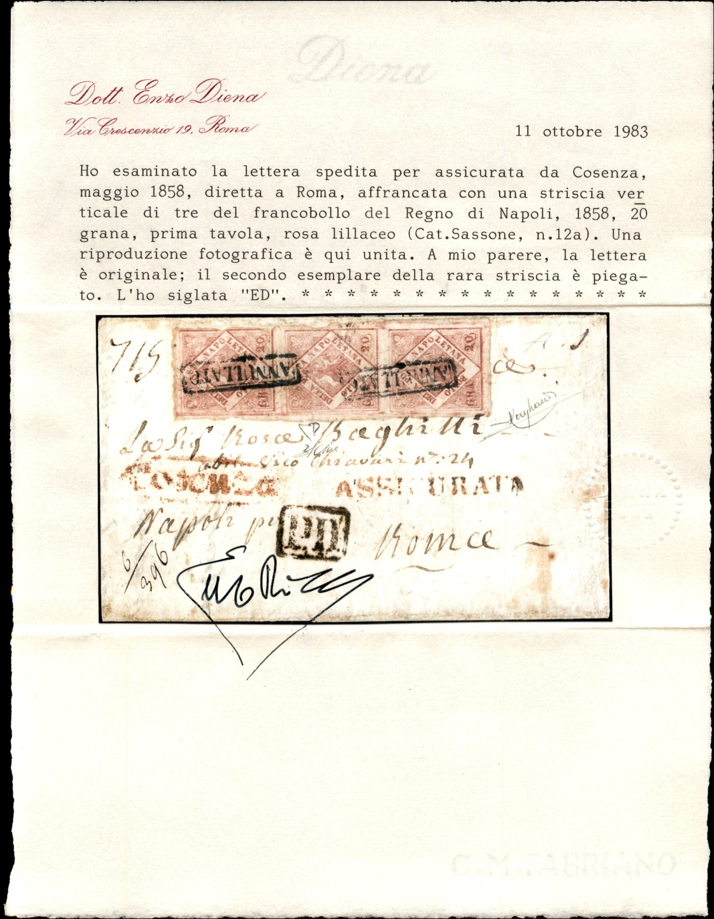 ITALIA / Antichi Stati Italiani / Napoli / Posta ordinaria