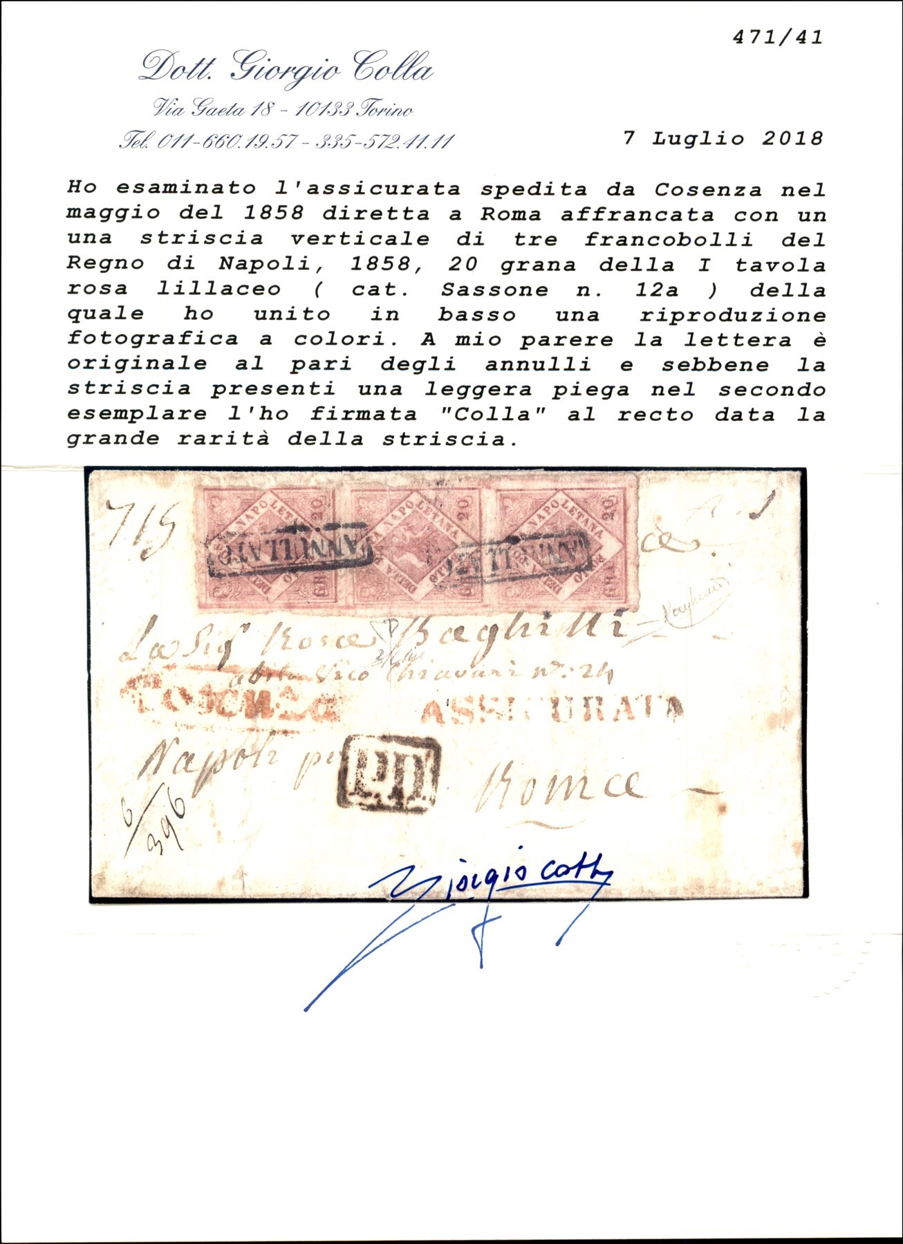 ITALIA / Antichi Stati Italiani / Napoli / Posta ordinaria