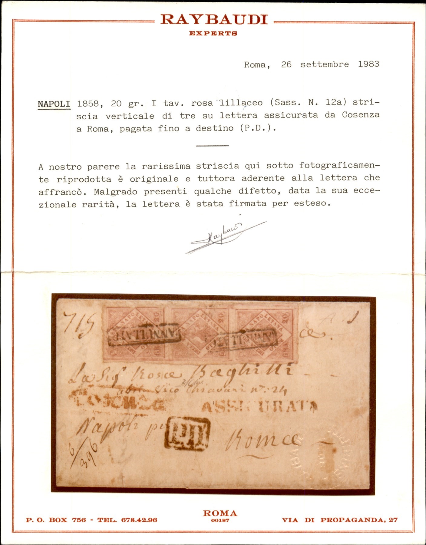 ITALIA / Antichi Stati Italiani / Napoli / Posta ordinaria