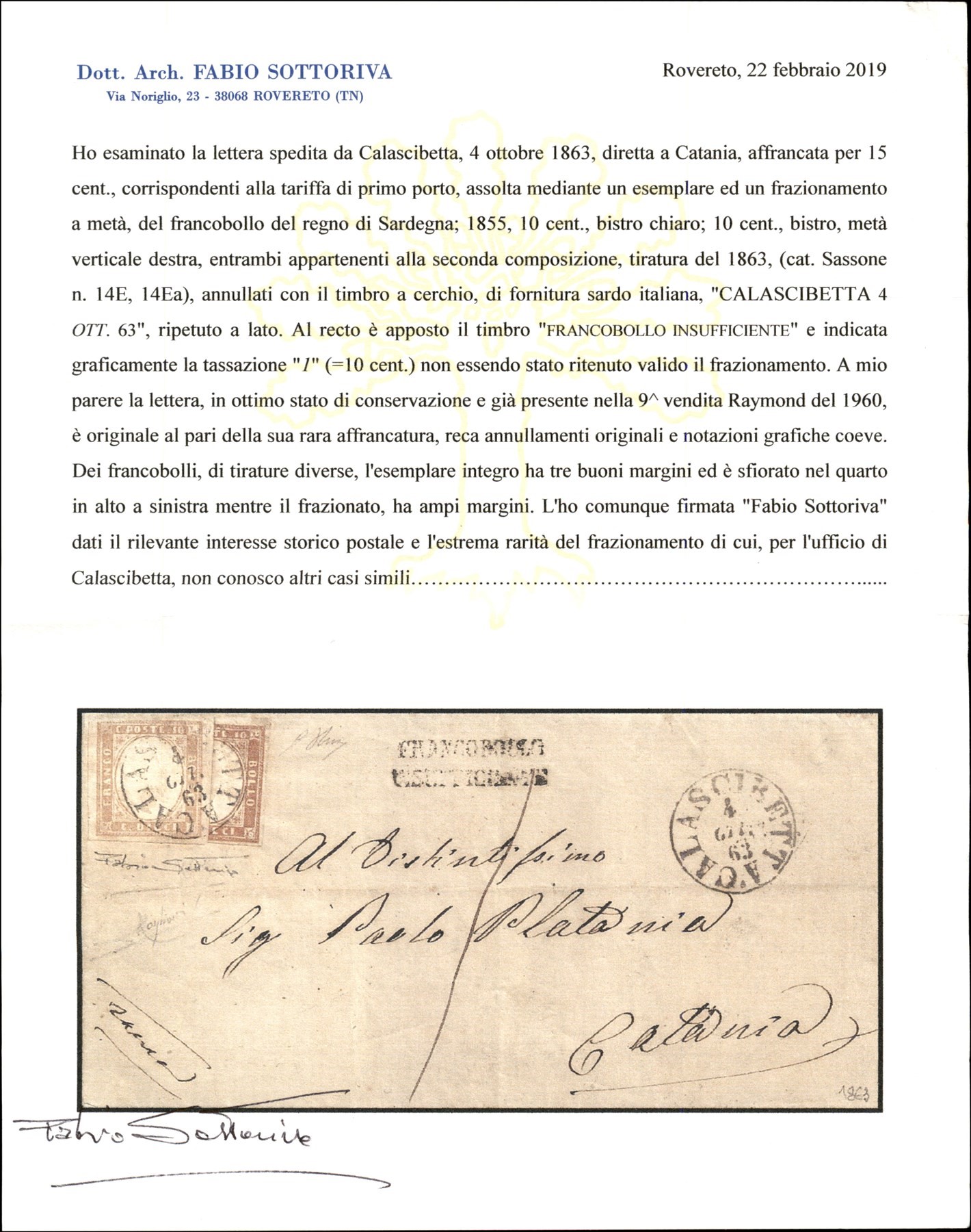 Italia / Antichi Stati Italiani / Sardegna / Posta Ordinaria