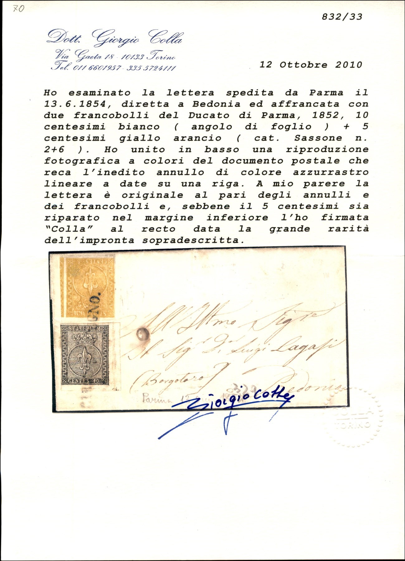 Italia / Antichi Stati Italiani / Parma / Posta Ordinaria