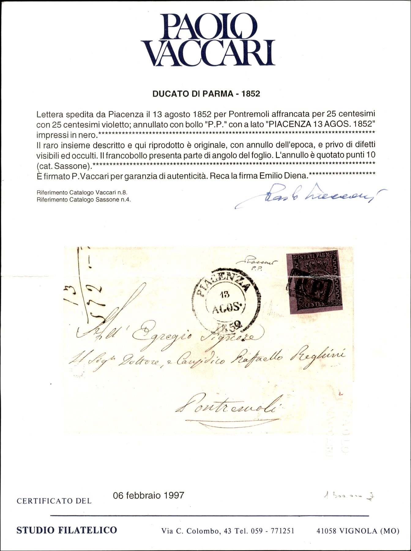 Italia / Antichi Stati Italiani / Parma / Posta Ordinaria