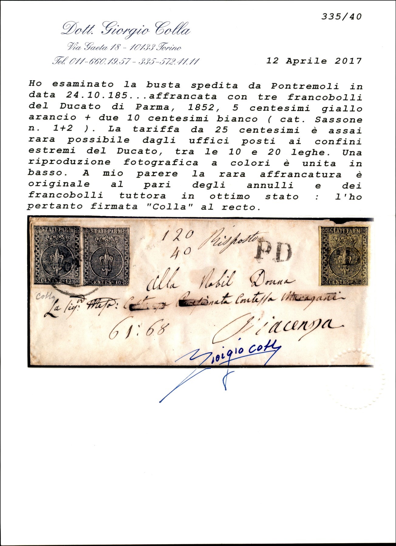 Italia / Antichi Stati Italiani / Parma / Posta Ordinaria