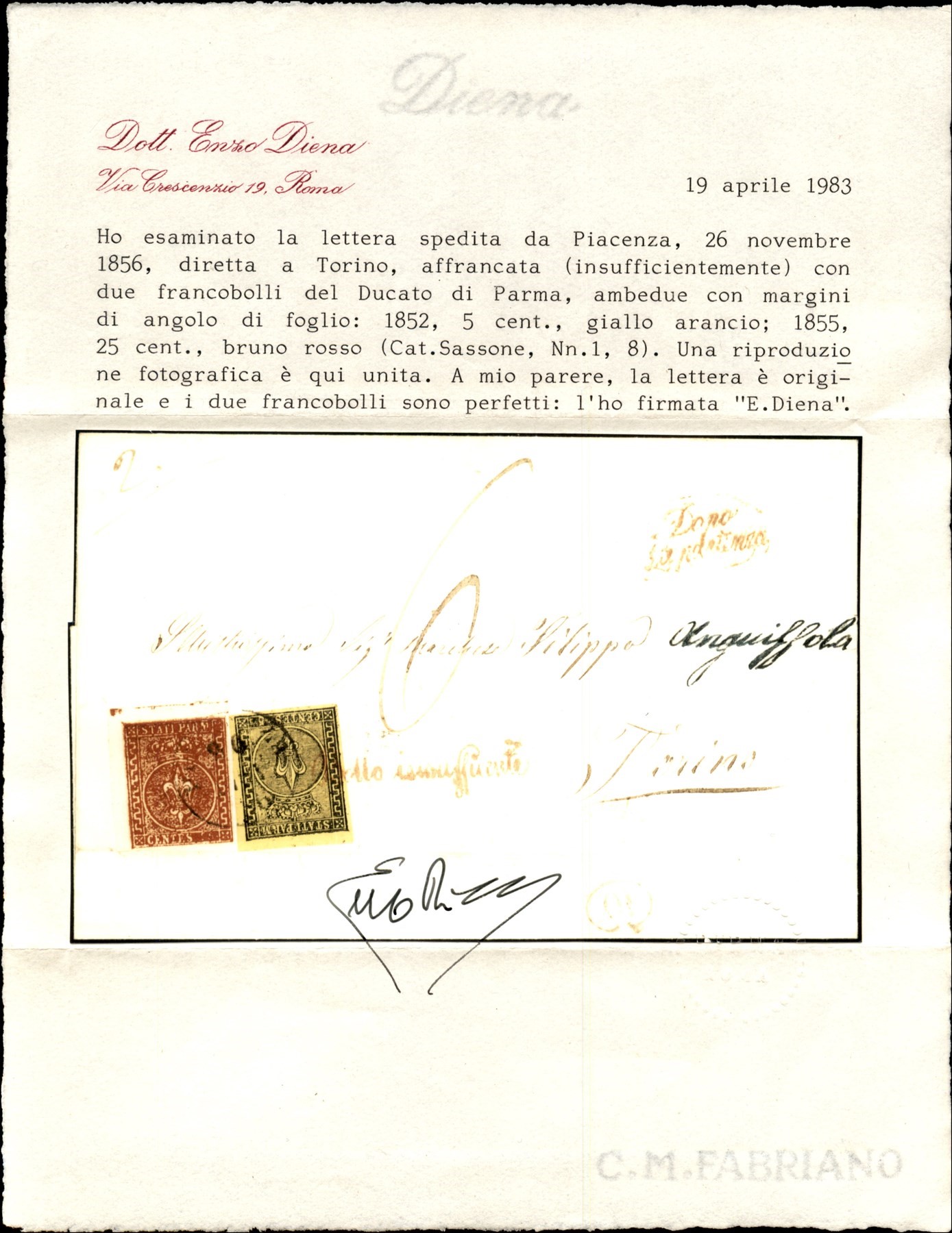Italia / Antichi Stati Italiani / Parma / Posta Ordinaria