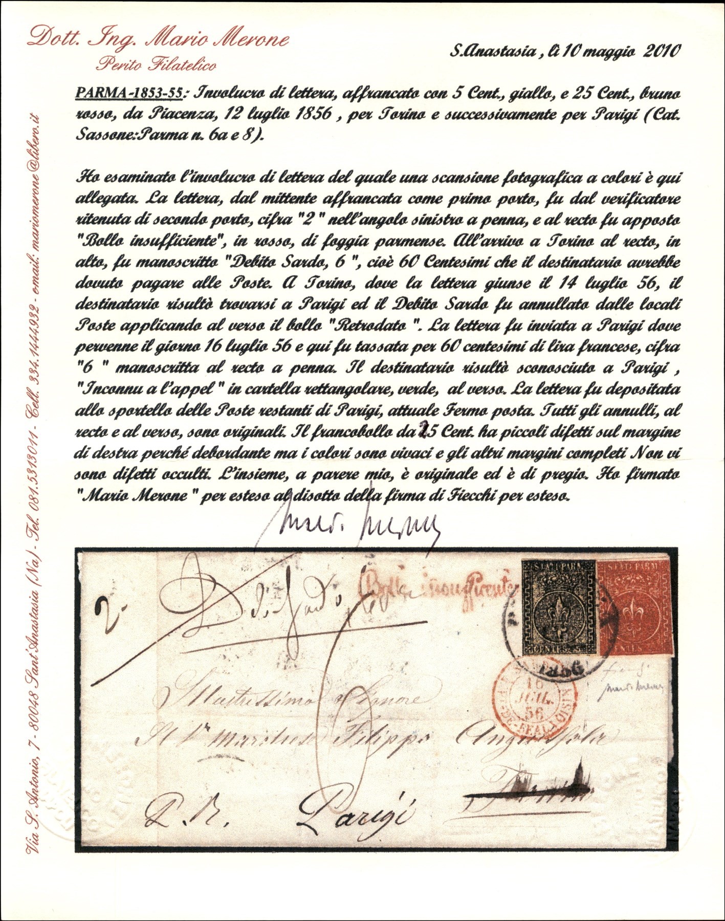 Italia / Antichi Stati Italiani / Parma / Posta Ordinaria
