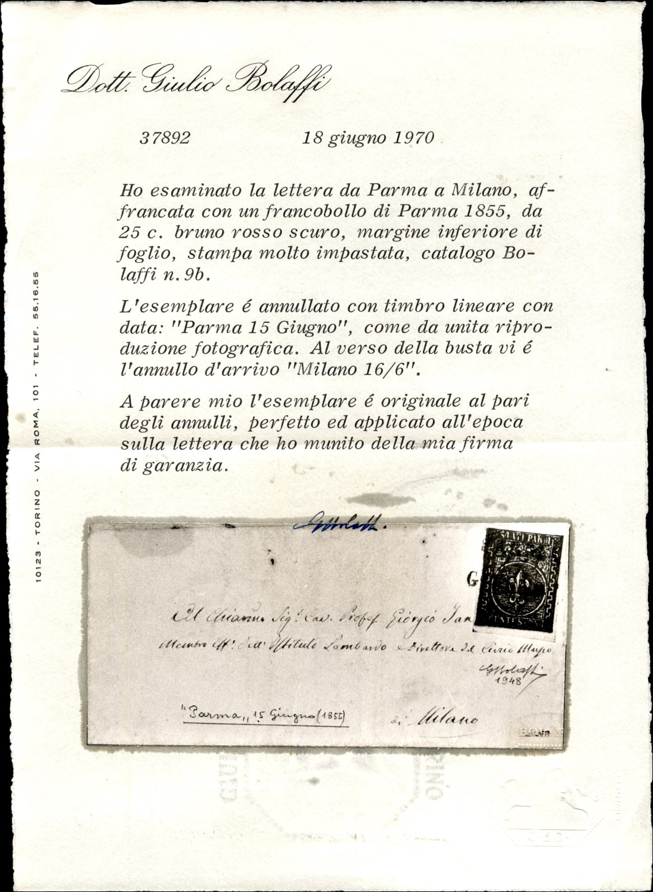 Italia / Antichi Stati Italiani / Parma / Posta Ordinaria