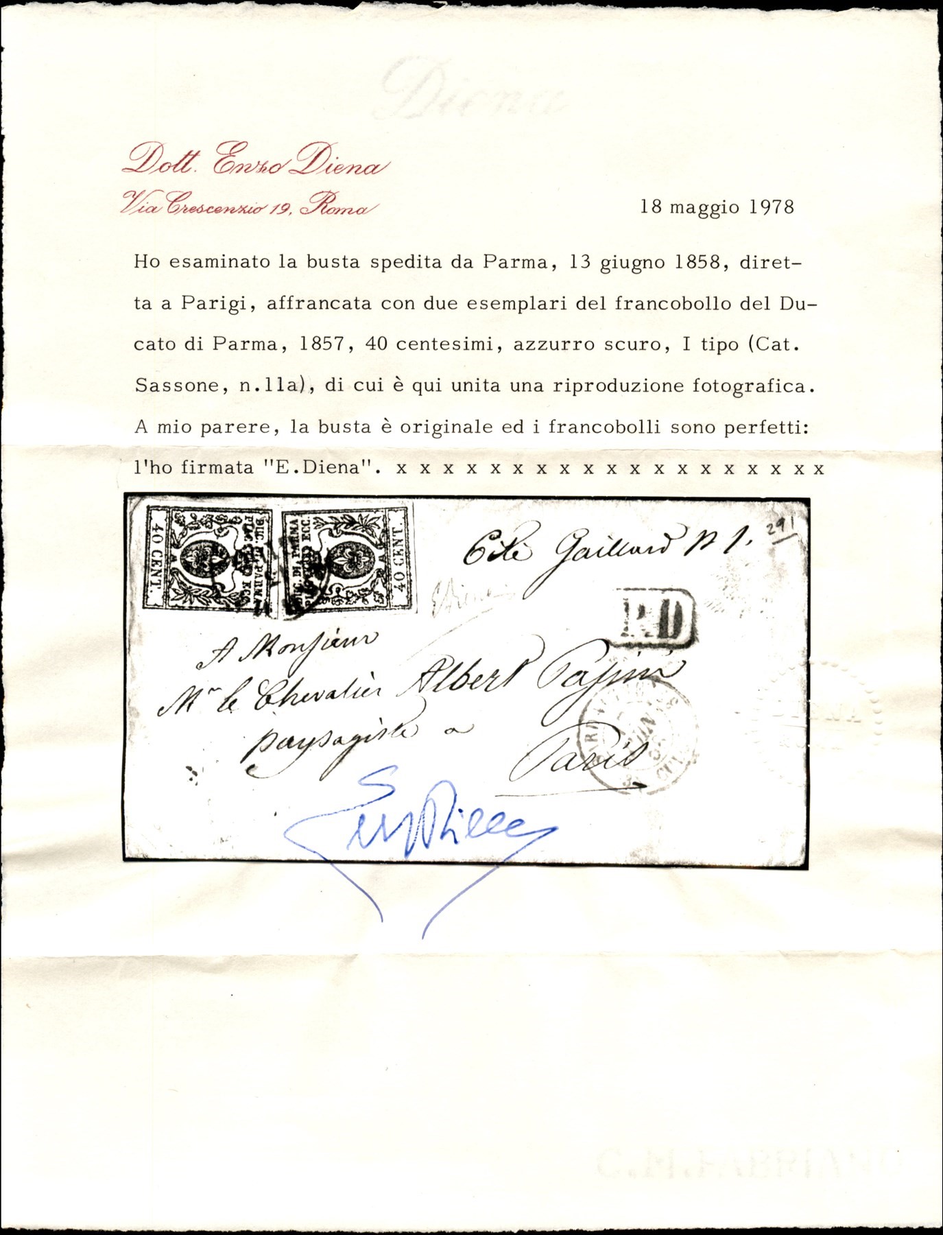 Italia / Antichi Stati Italiani / Parma / Posta Ordinaria