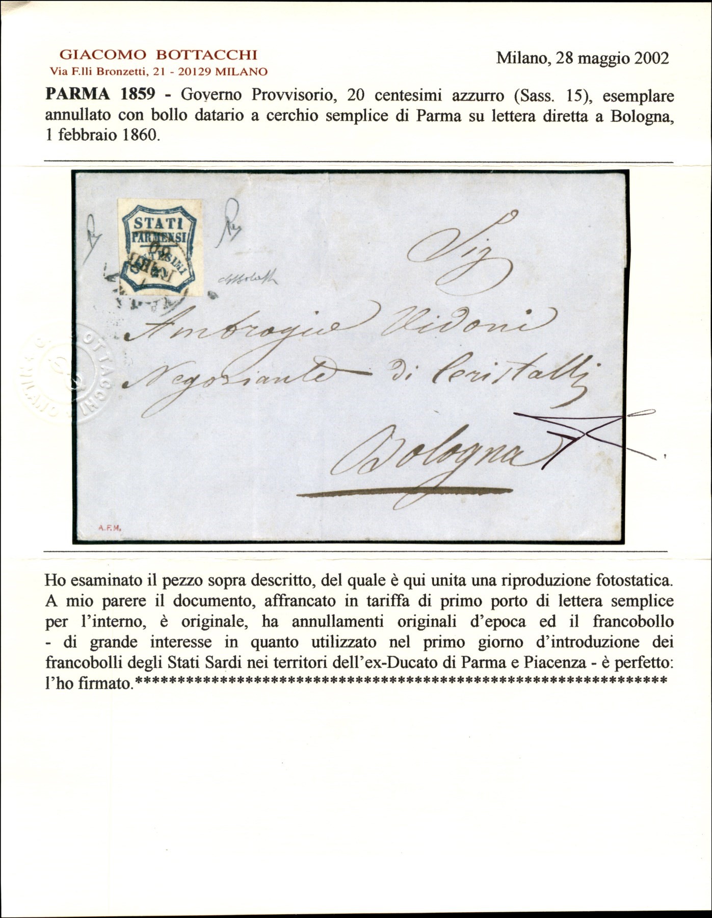 Italia / Antichi Stati Italiani / Parma / Posta Ordinaria