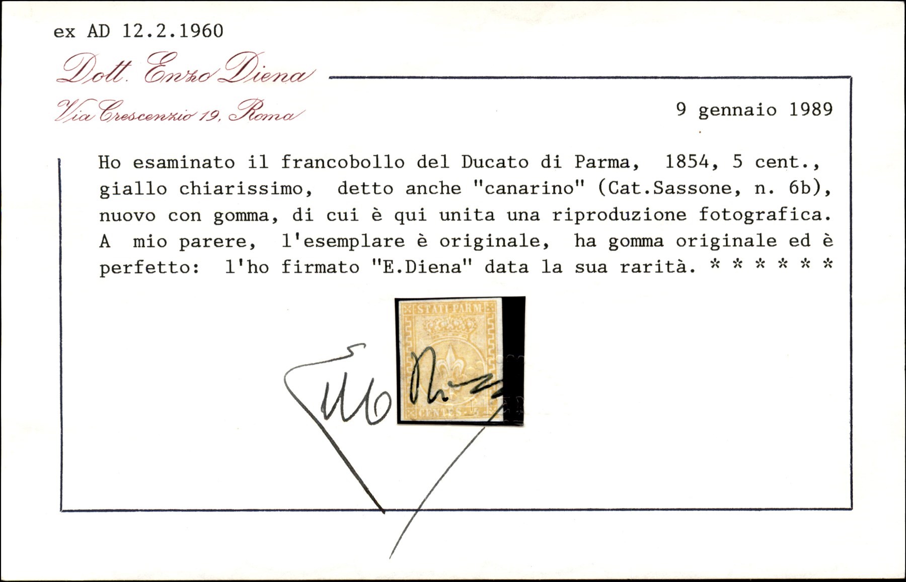 ITALIA / Antichi Stati Italiani / Parma / Posta ordinaria