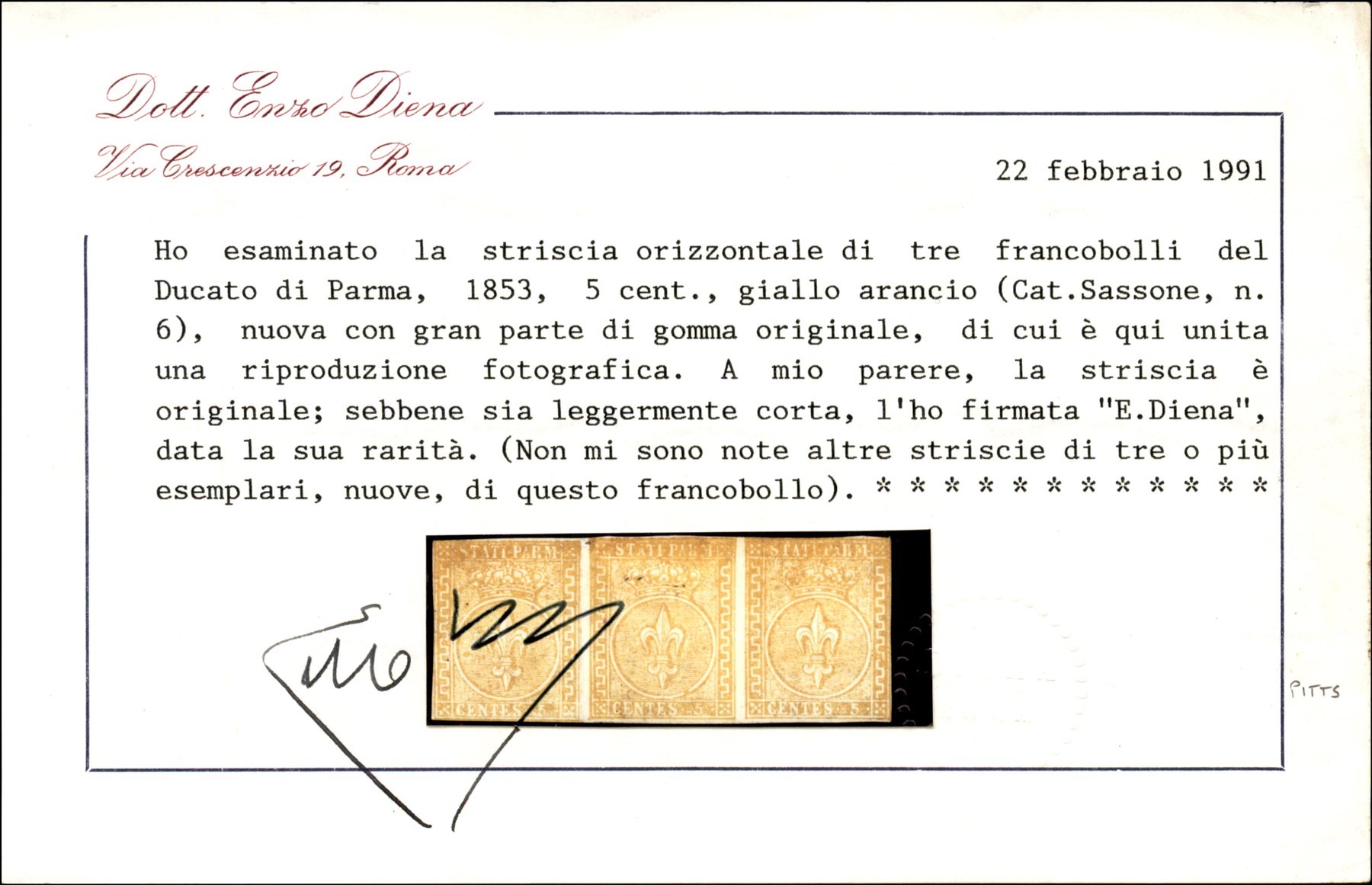 ITALIA / Antichi Stati Italiani / Parma / Posta ordinaria