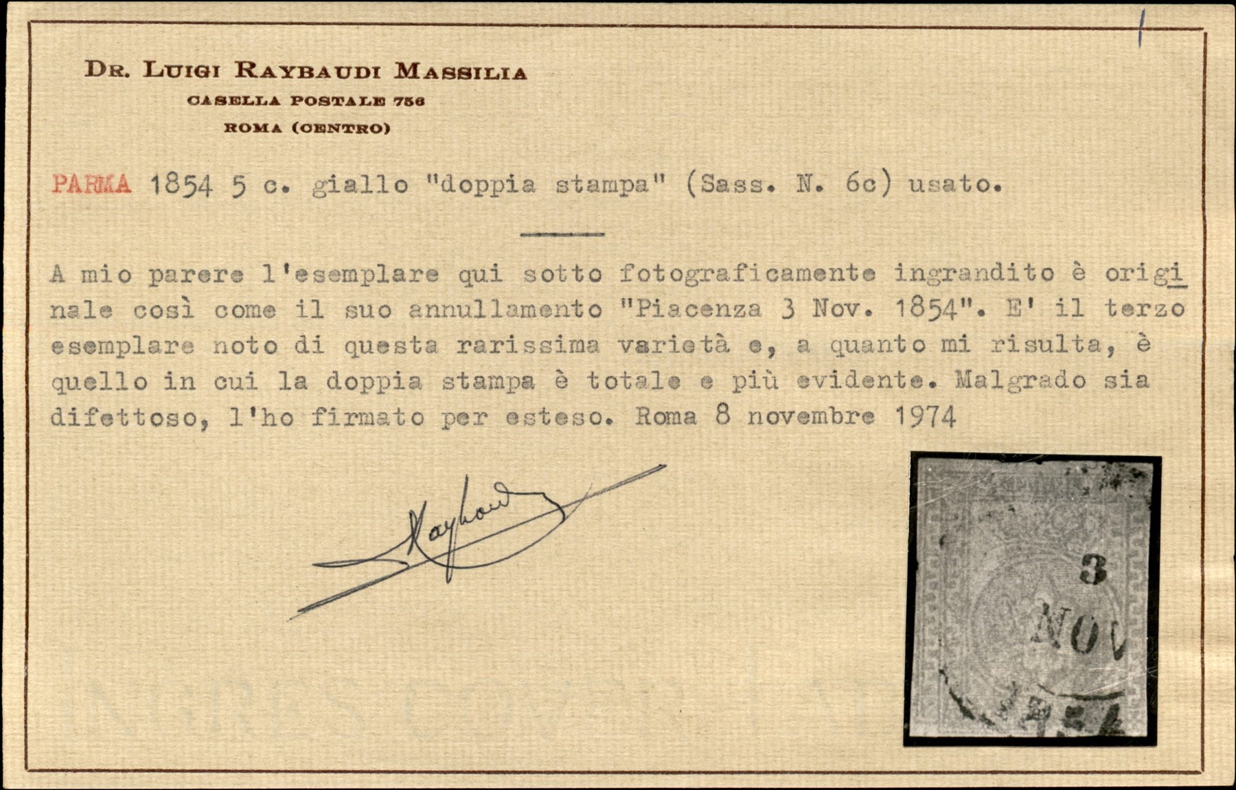 ITALIA / Antichi Stati Italiani / Parma / Posta ordinaria