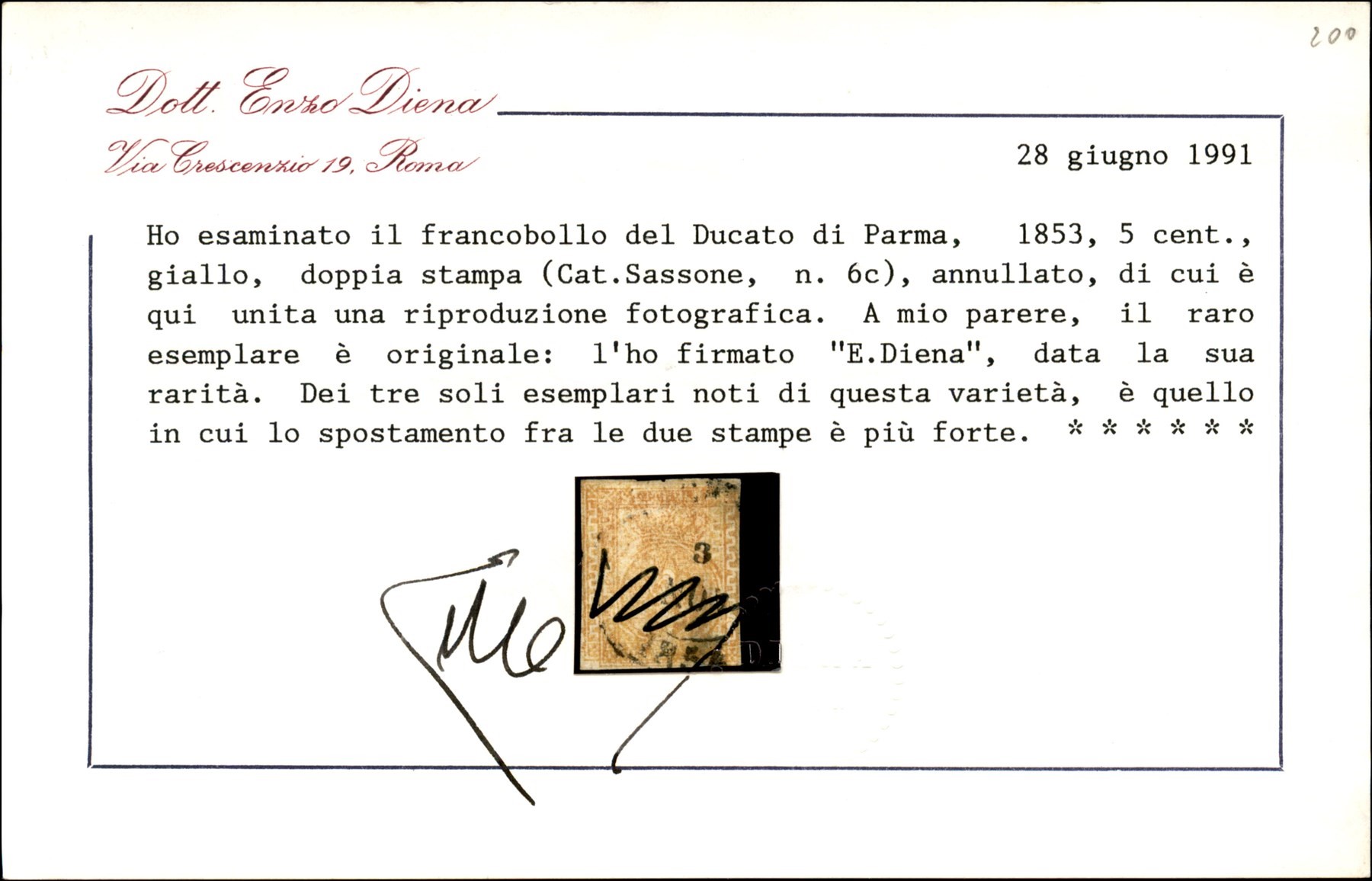 ITALIA / Antichi Stati Italiani / Parma / Posta ordinaria