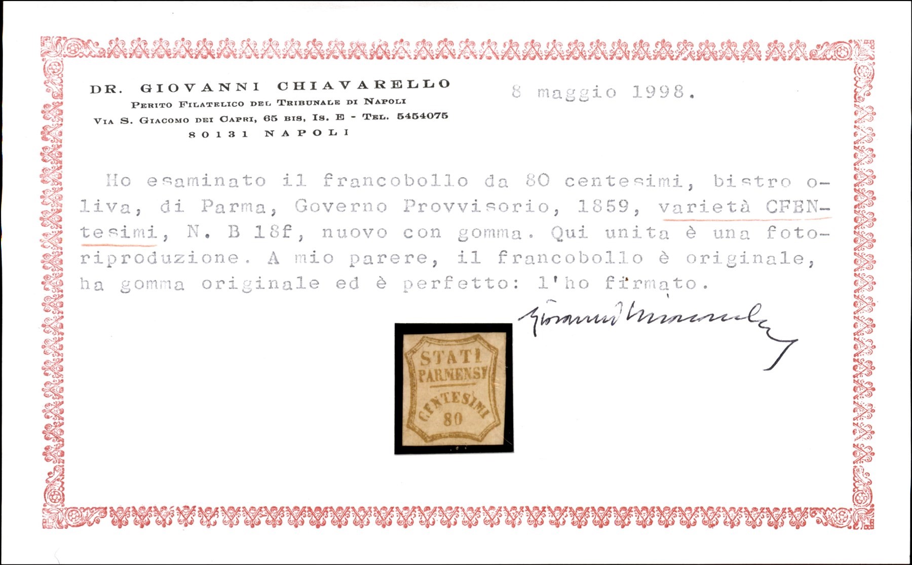 ITALIA / Antichi Stati Italiani / Parma / Posta ordinaria