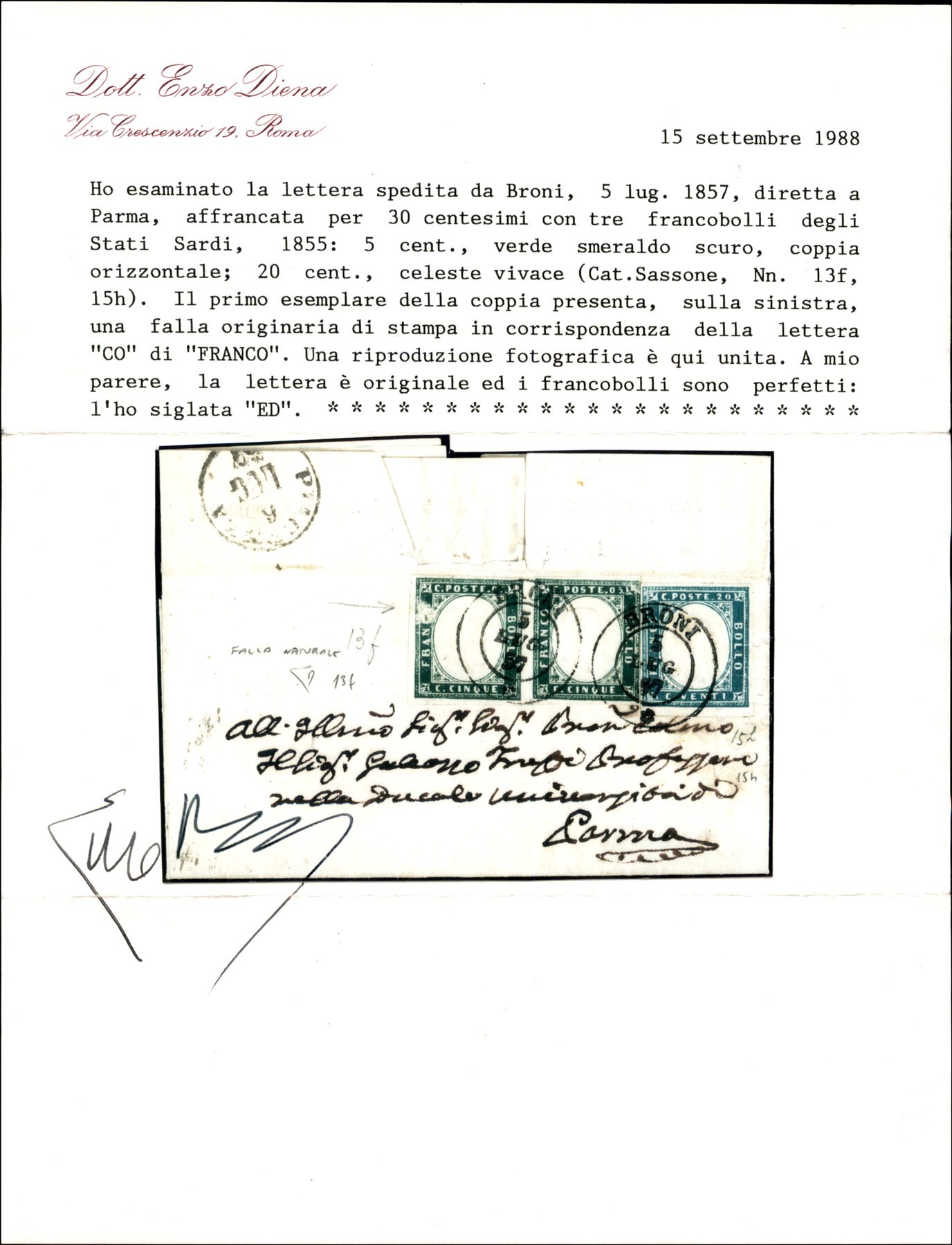 Italia / Antichi Stati Italiani / Parma / Posta Ordinaria