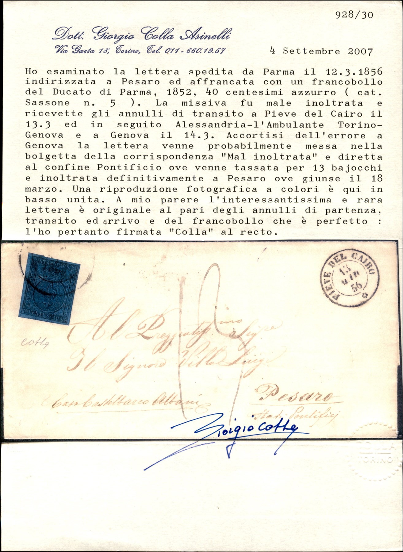 ITALIA / Antichi Stati Italiani / Parma / Posta ordinaria