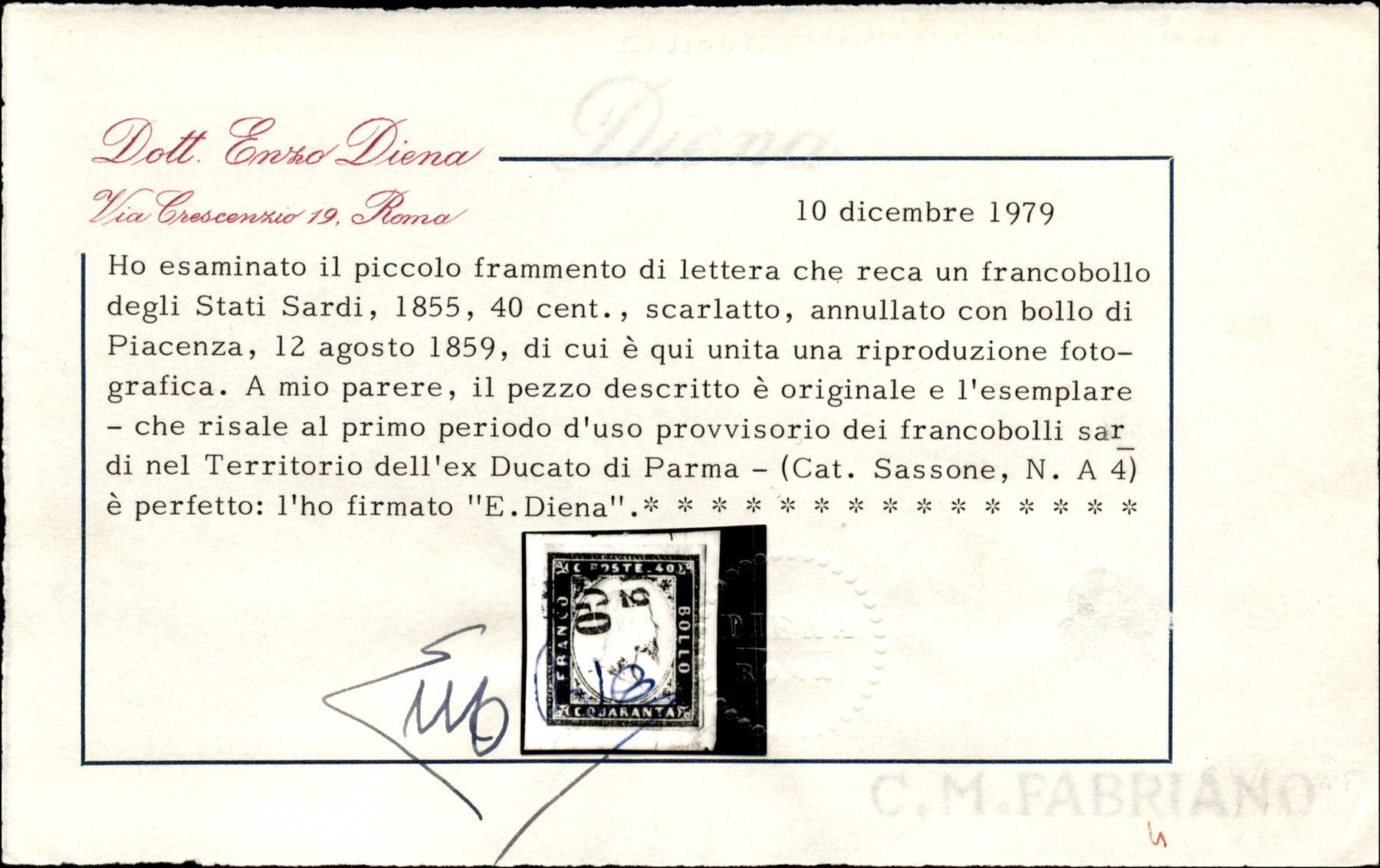 Italia / Antichi Stati Italiani / Parma / Posta Ordinaria